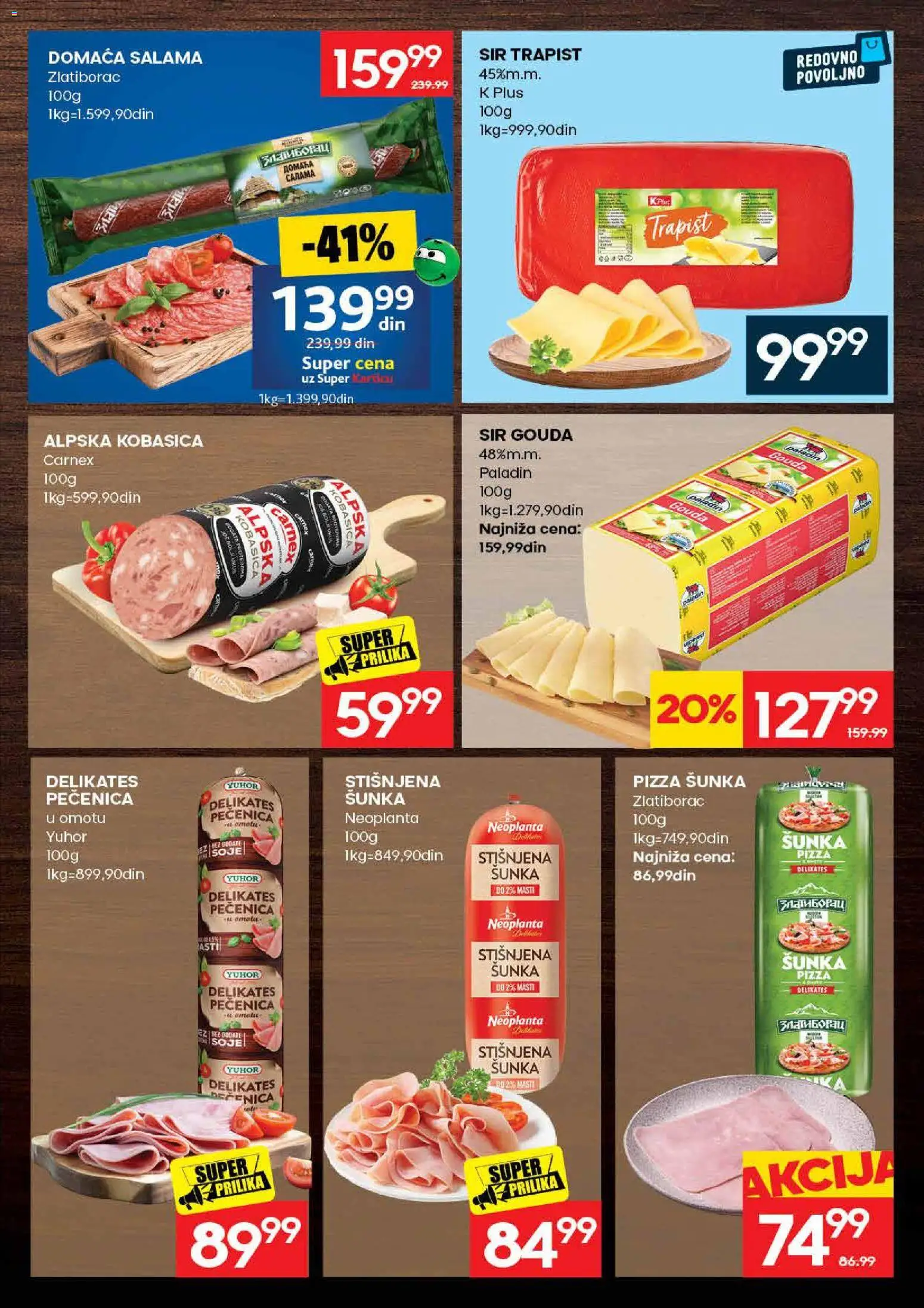 Mercator katalog - važi od 09.07.2026 | Strana: 7 | Proizvode: Salama, Šunka, Kobasica, Pečenica