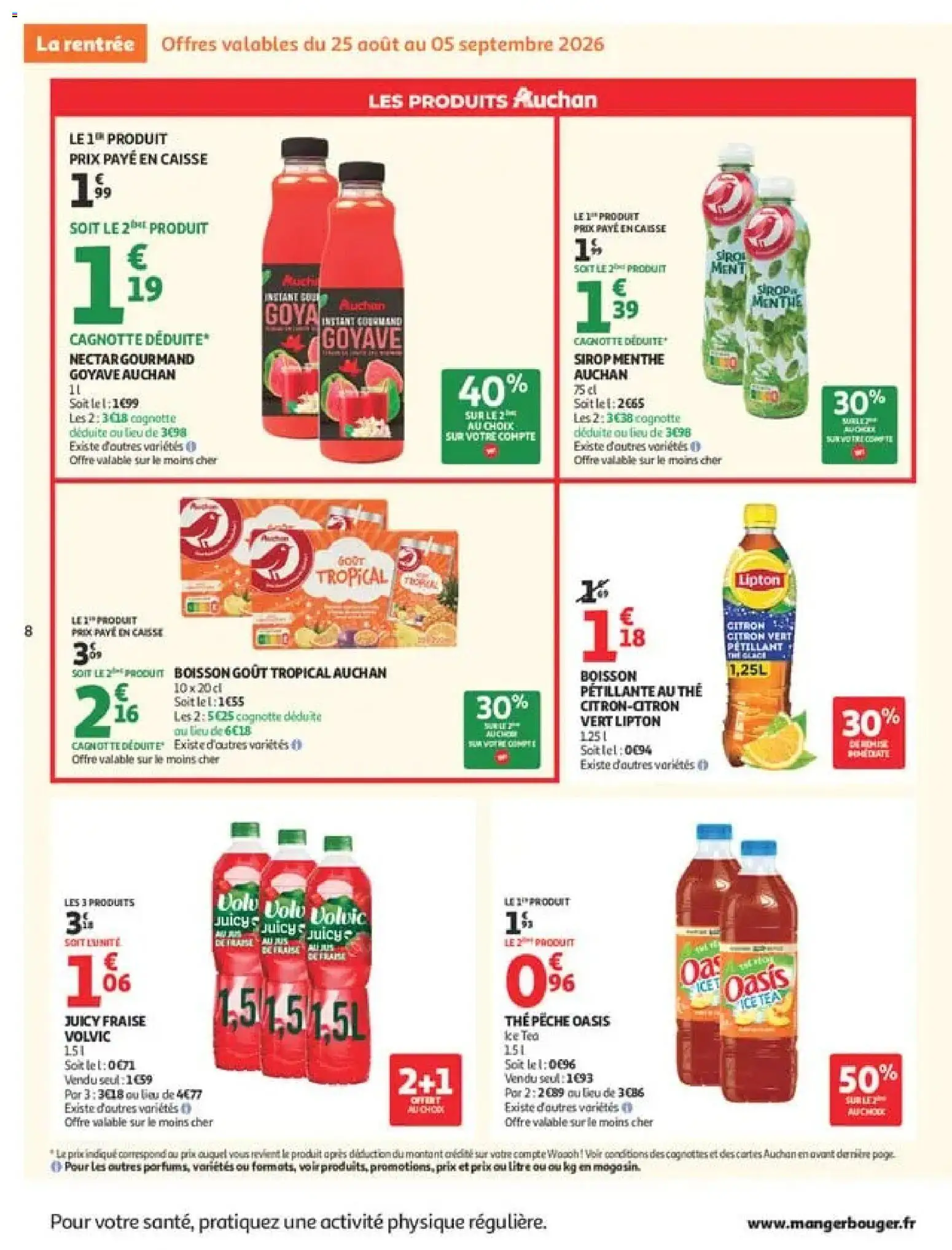 {H1} | Page: 8 | Produits: Citron vert, Goyave, Menthe, Pêche