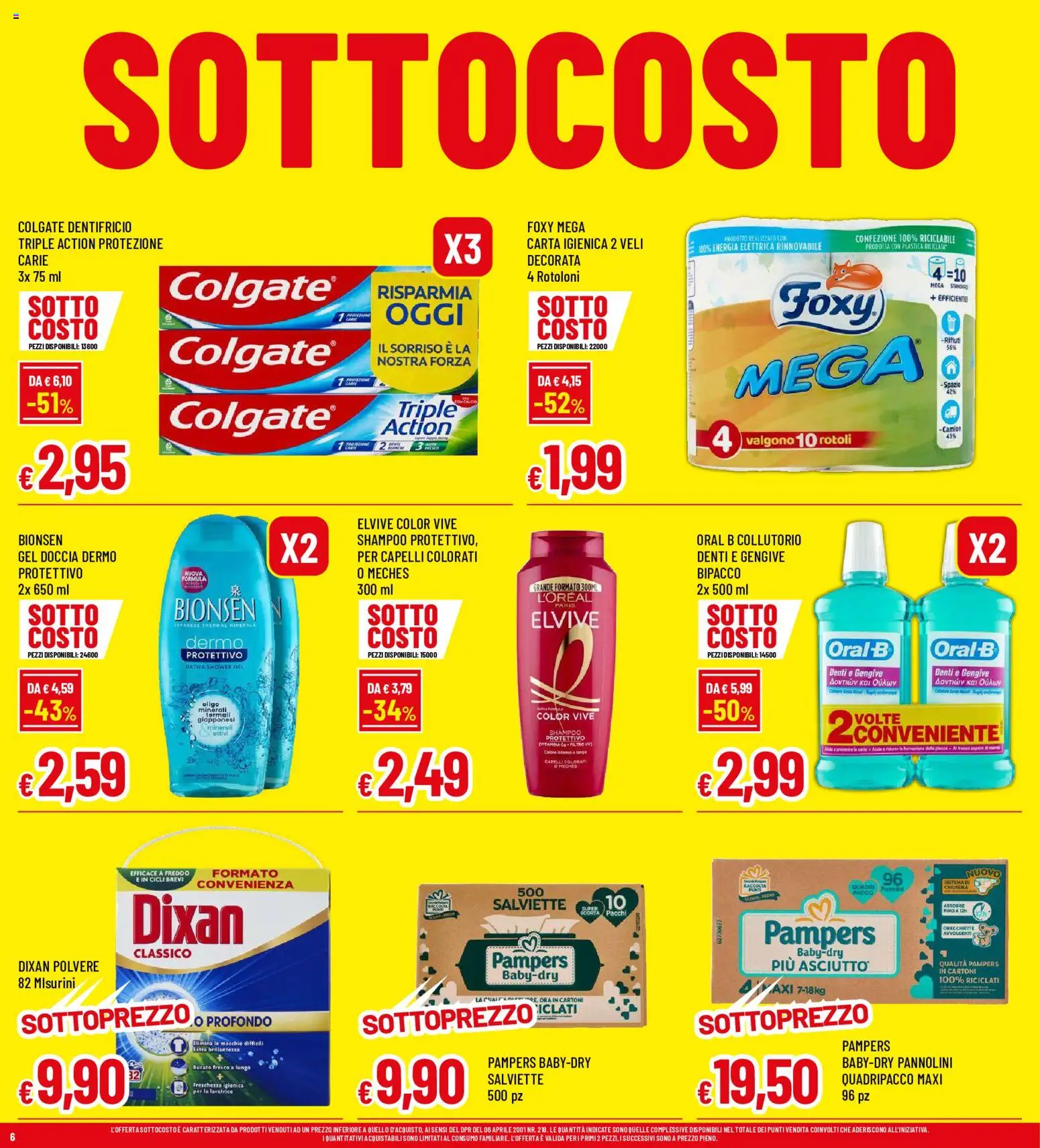 Volantino Galassia del 03/09/2026 | Pagina: 6 | Prodotti: Shampoo, Lavatrice, Pampers, Gel doccia