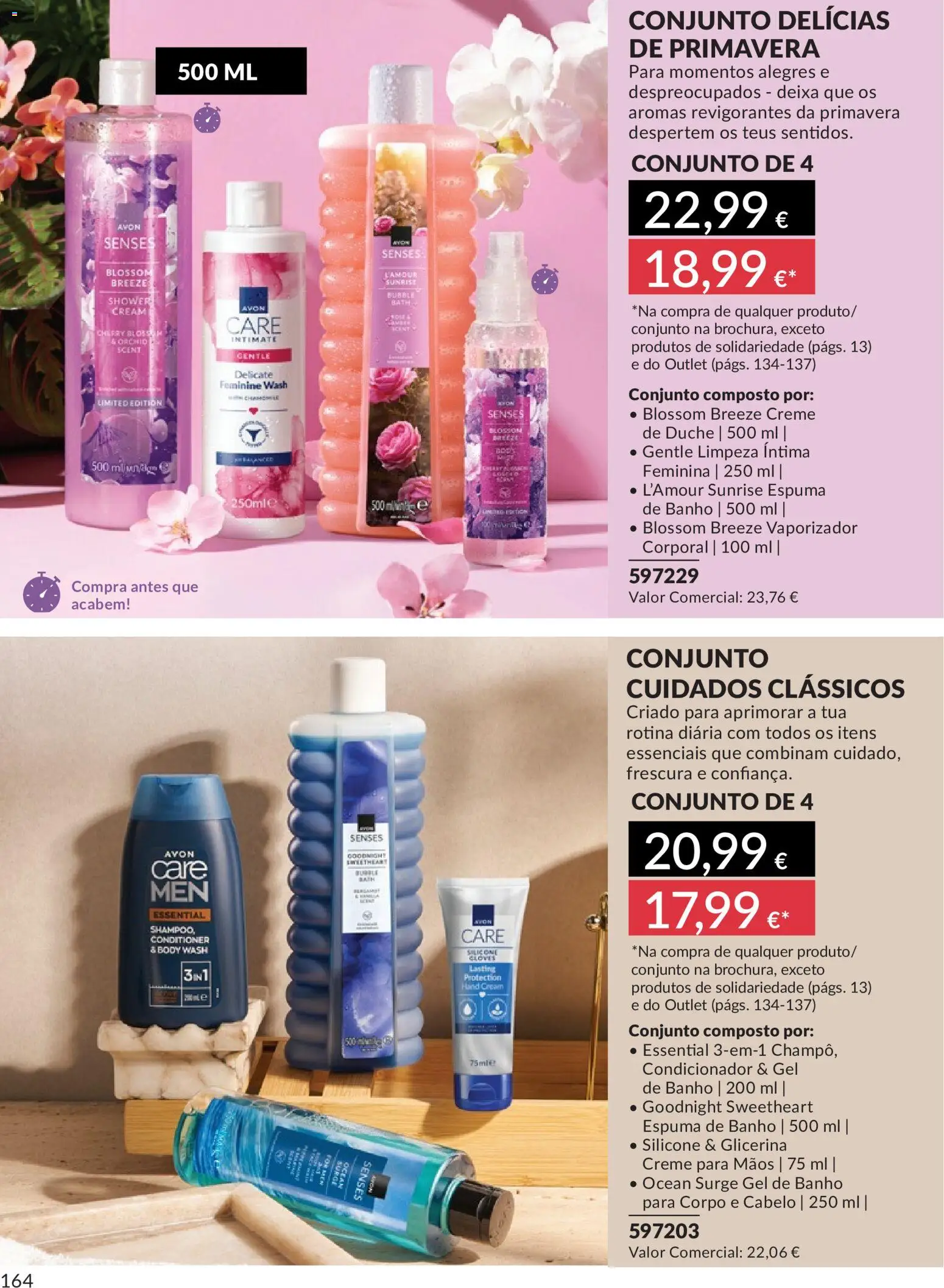 Catálogo Avon Campanha 5 │ válido de 01.05.2026 | Página: 164 | Produtos: Condicionador, Creme para mãos, Gel de banho, Espuma de banho