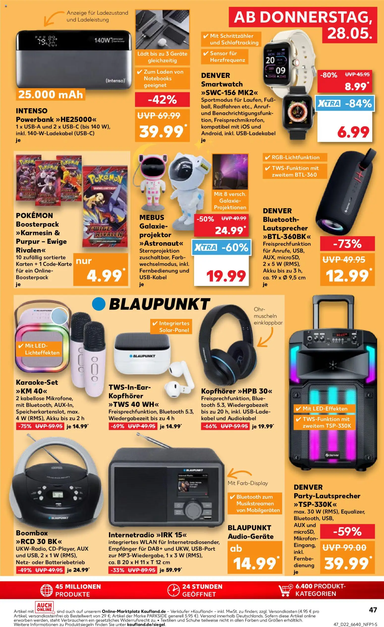 Kaufland Prospekt Stuttgart – gültig ab 28.05.2026 | Seite: 47 | Produkte: Kabel, Mikrofon, Audio, Kopfhörer