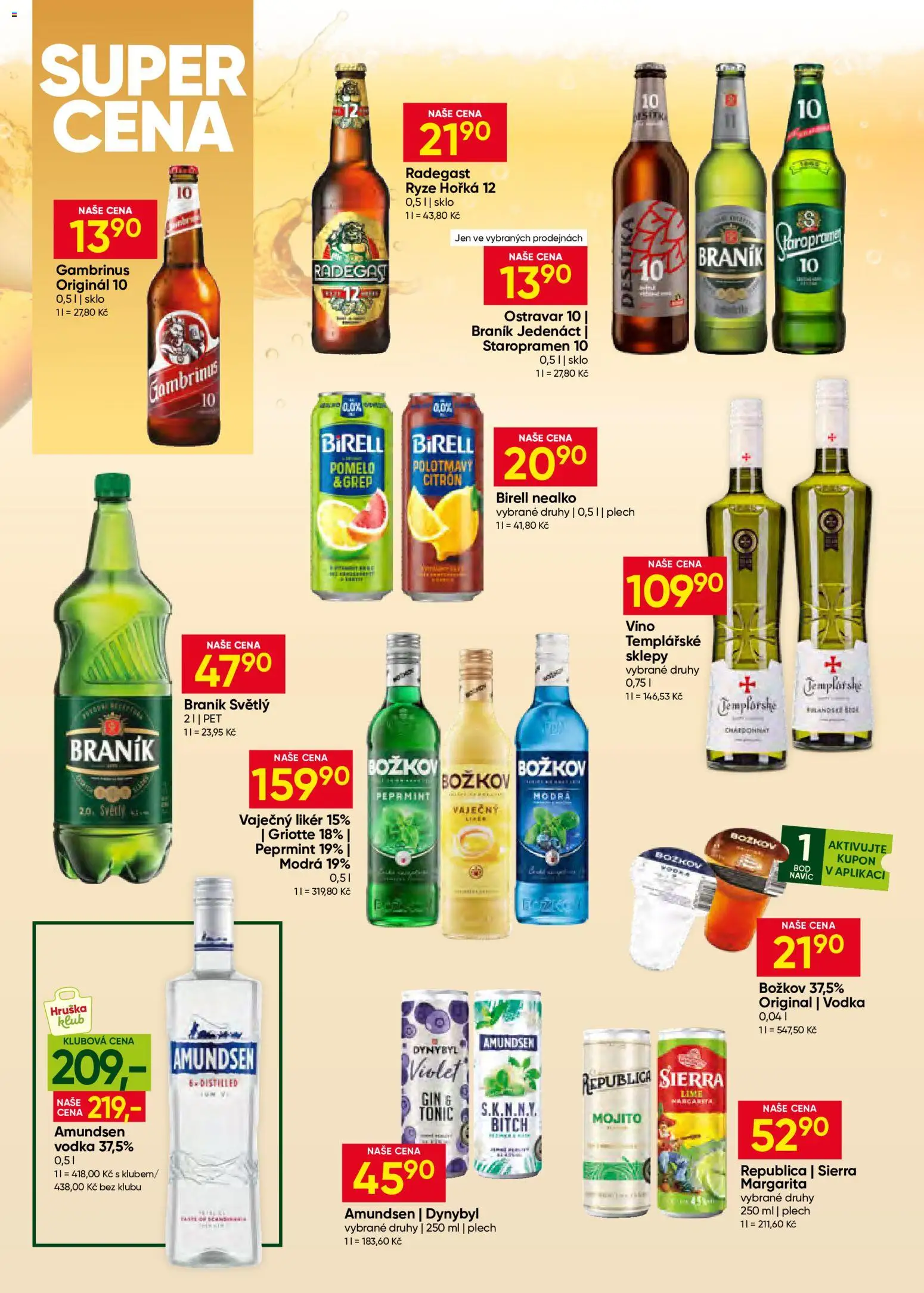Hruška leták od 07.10.2026 | Strana: 10 | Produkty: Birell, Grep, Citron, Božkov Peprmint