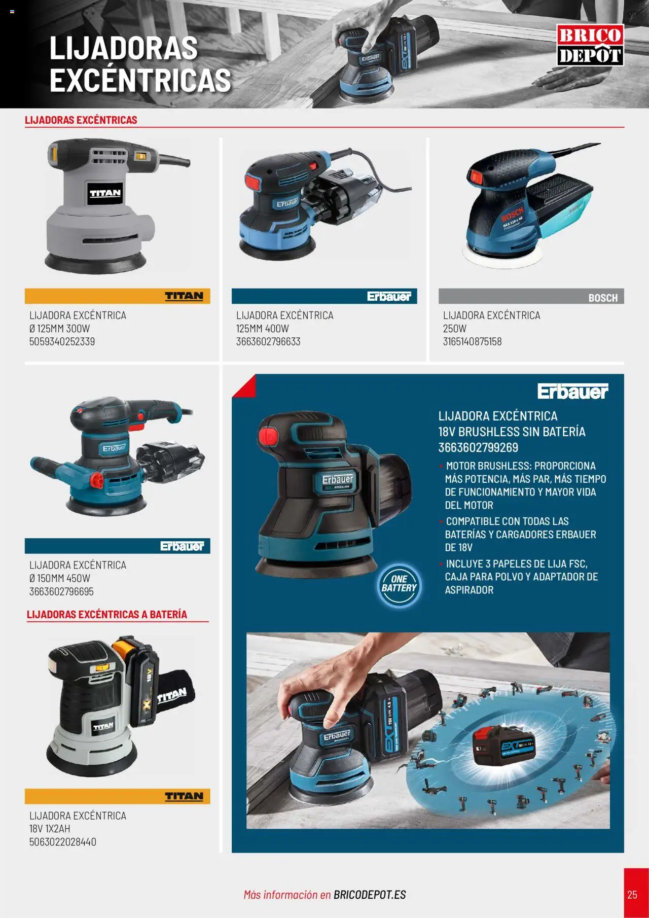 Brico Depôt folleto │ válido desde el 01/04/2025 | Página: 25 | Productos: Polvo, Adaptador, Caja, Batería