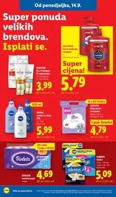 VIOLETA Baby vlažne maramice, 4 x 56 listića - Pregled kataloga iz trgovine Lidl, vrijedi od 14.09.2026 | Stranica: 22