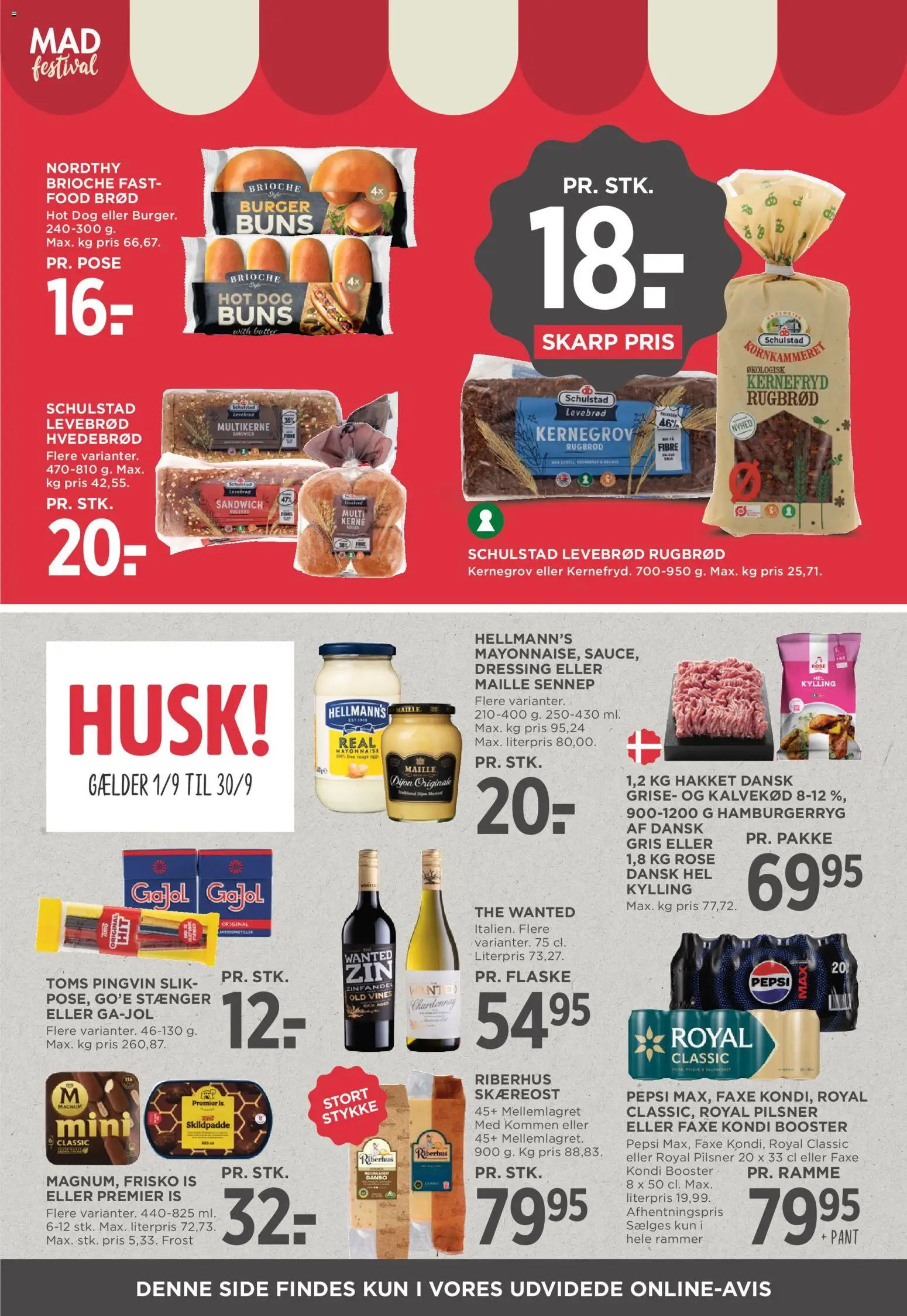 Meny tilbudsavis – gyldig fra 11/09/2026 | Side: 10 | Produkter: Brød, Dressing, Hamburgerryg, Pepsi