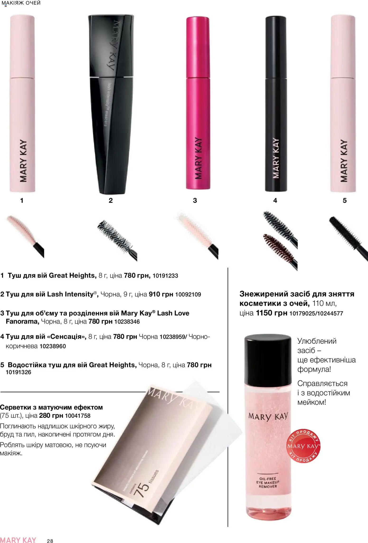 Mary Kay Kаталог - дійснийкції з 26.09.2026 | Сторінка: 28 | Товари: Туш