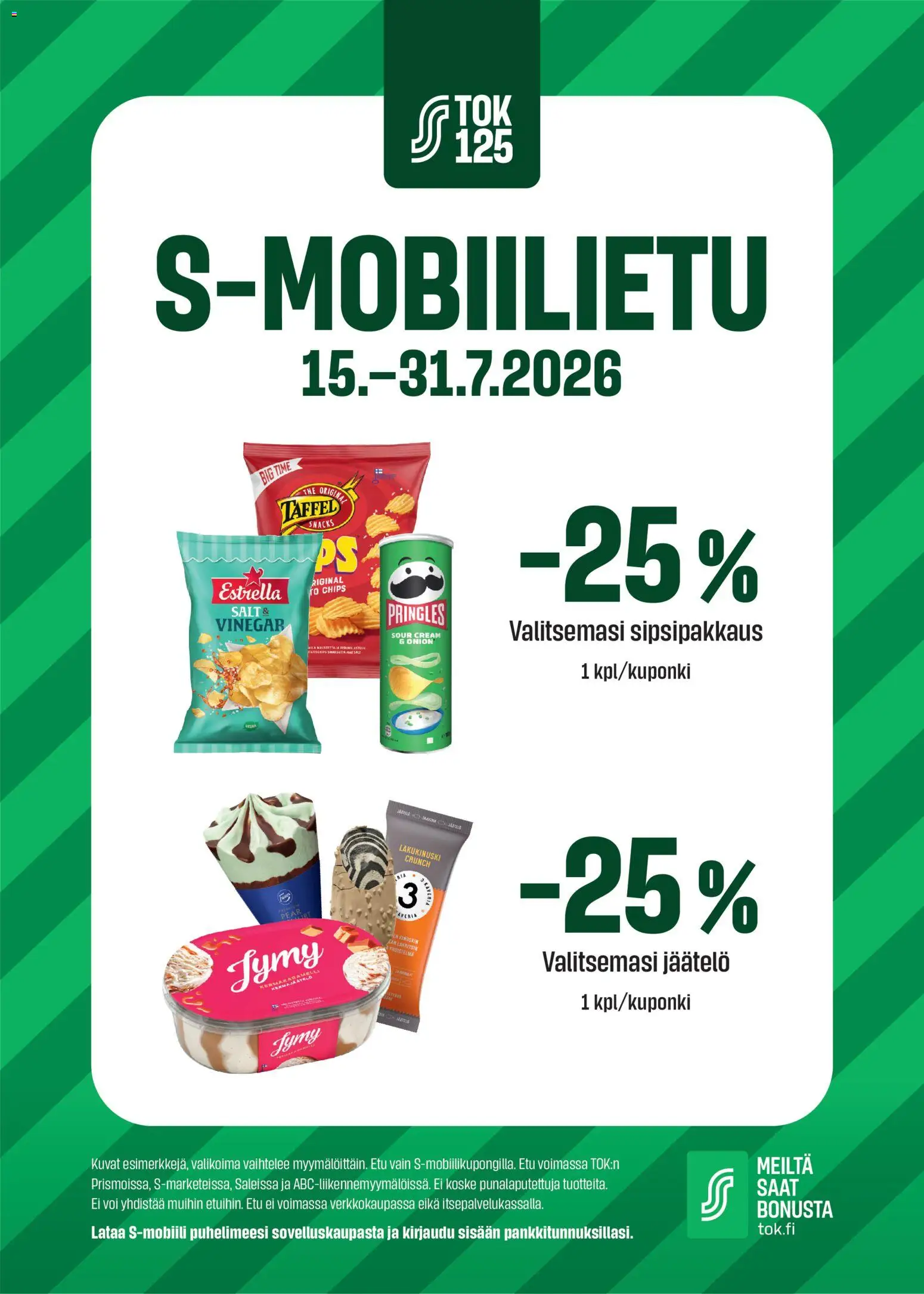 Sale tarjoukset - S-mobiilietu – voimassa 15/07/2026 alkaen | Sivu: 1 | Tuotteet: Voi, Jäätelö