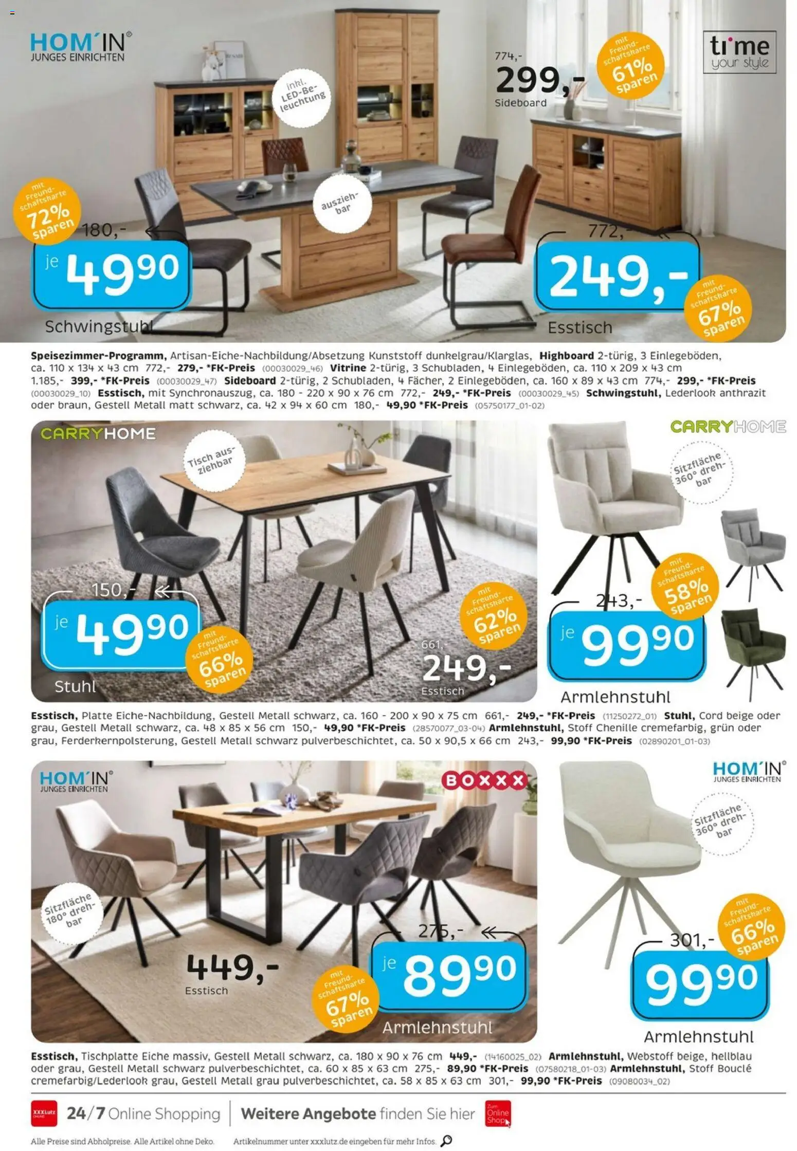 XXXLutz Junges Wohnen – gültig ab 25.07.2026 | Seite: 10 | Produkte: Sideboard, HIghboard, Esstisch, Vitrine