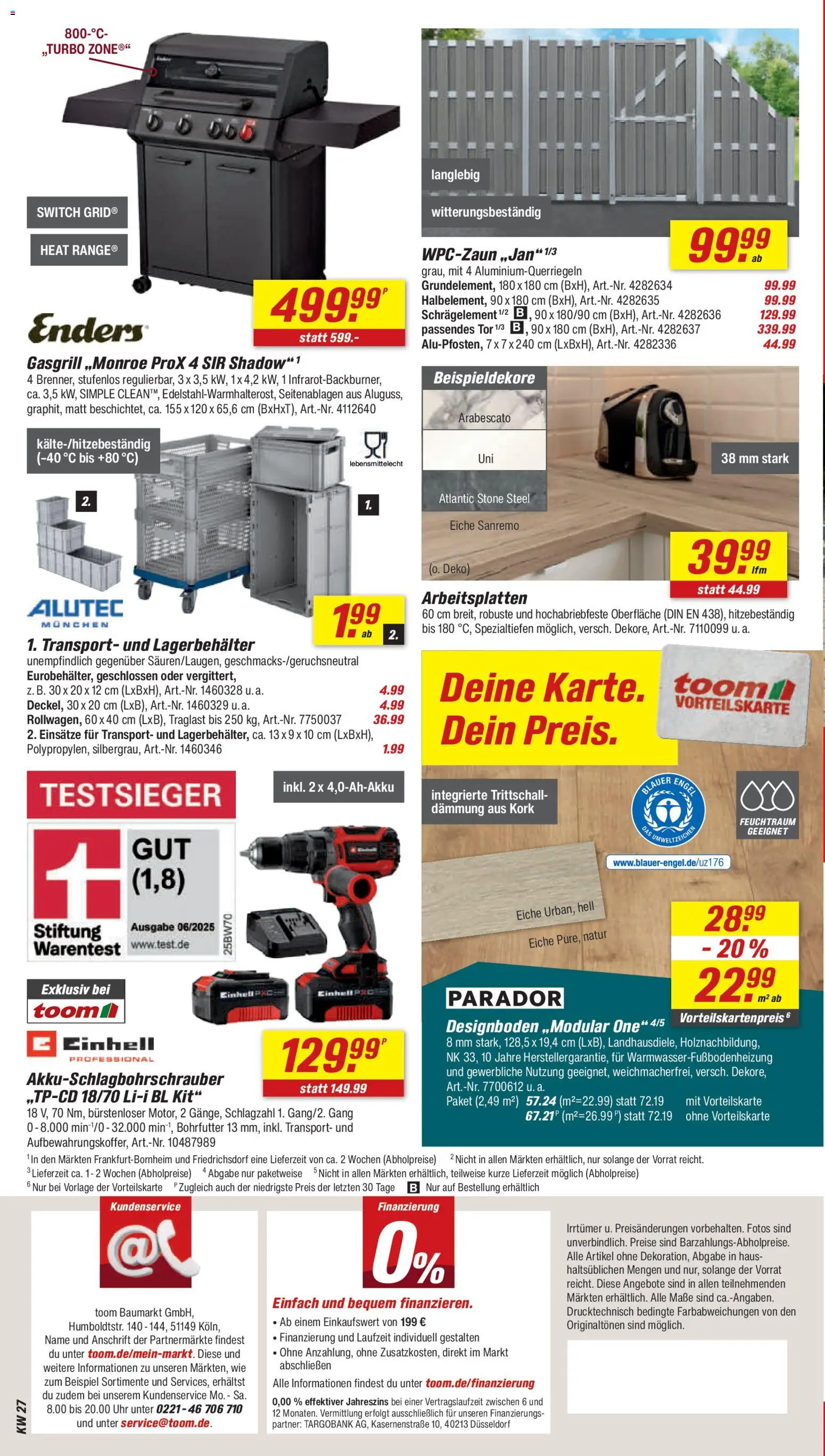 Toom Baumarkt Prospekt – gültig ab 27.06.2026 | Seite: 14