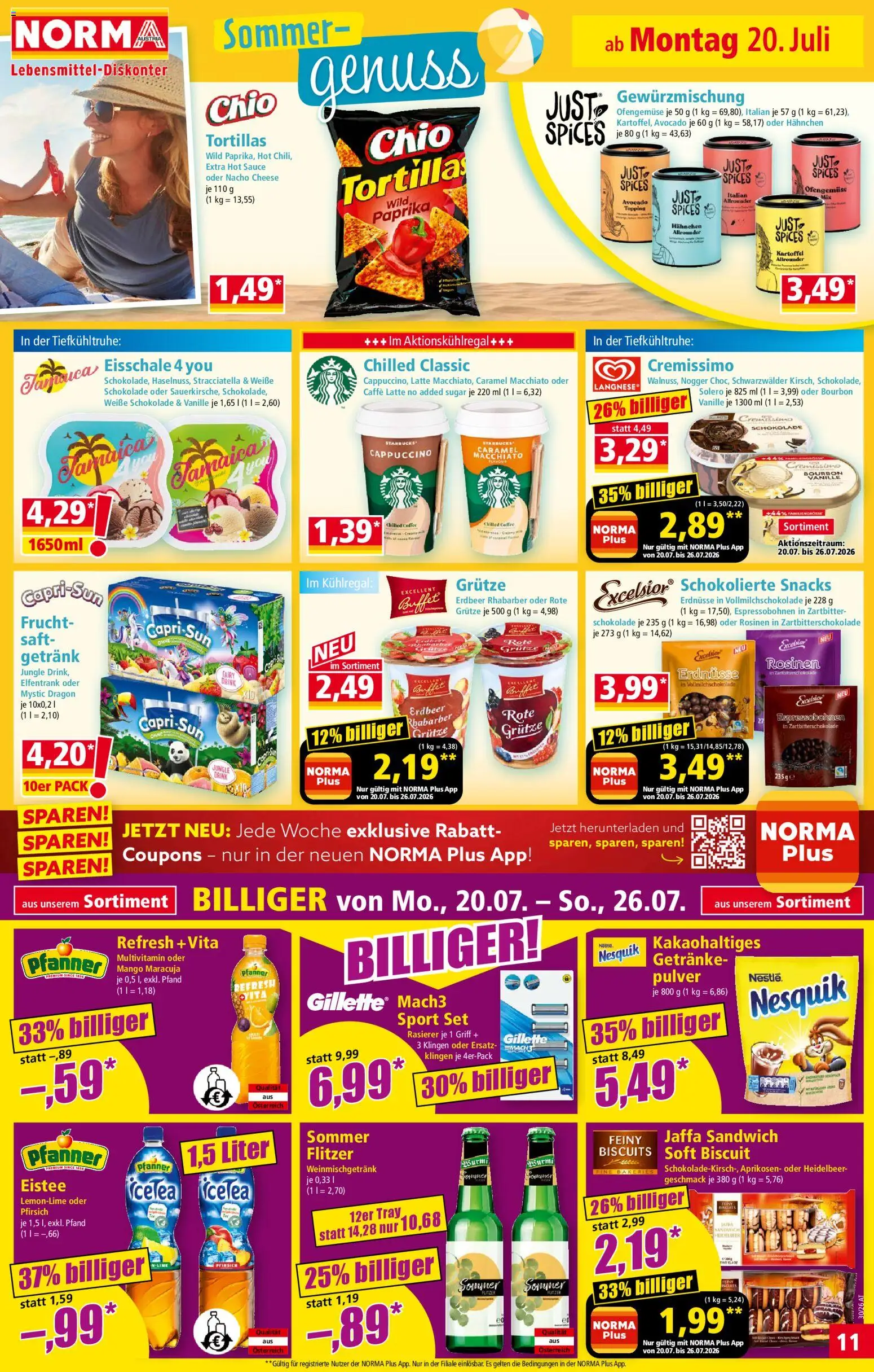 Norma Flugblatt gültig ab 20.07.2026 | Seite: 11 | Produkte: Avocado, Pfirsich, Papier blanc, Bourbon