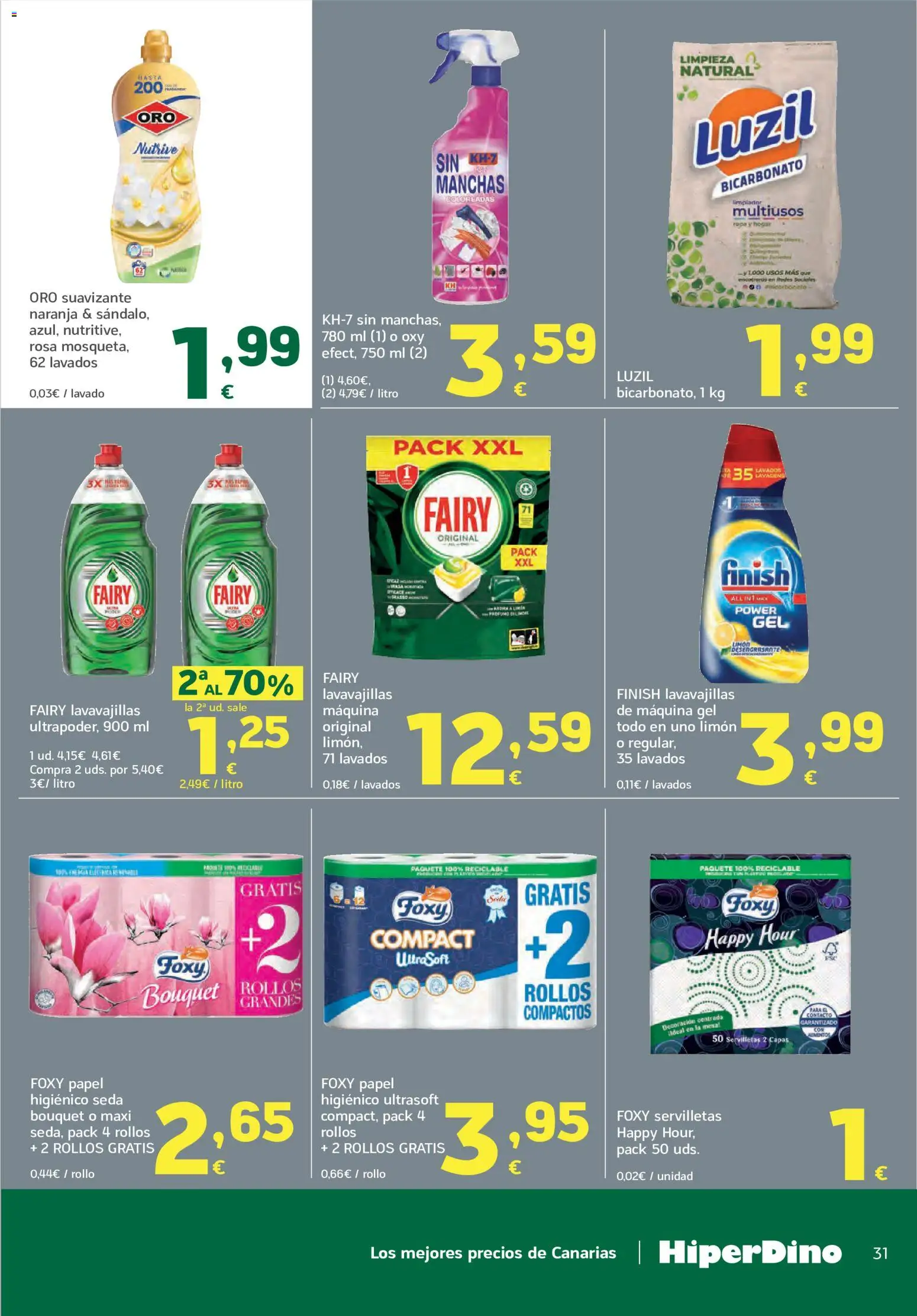 HiperDino folleto │ válido desde el 09.06.2026 | Página: 31 | Productos: Ropa, Suavizante, Lavavajillas, Mesa