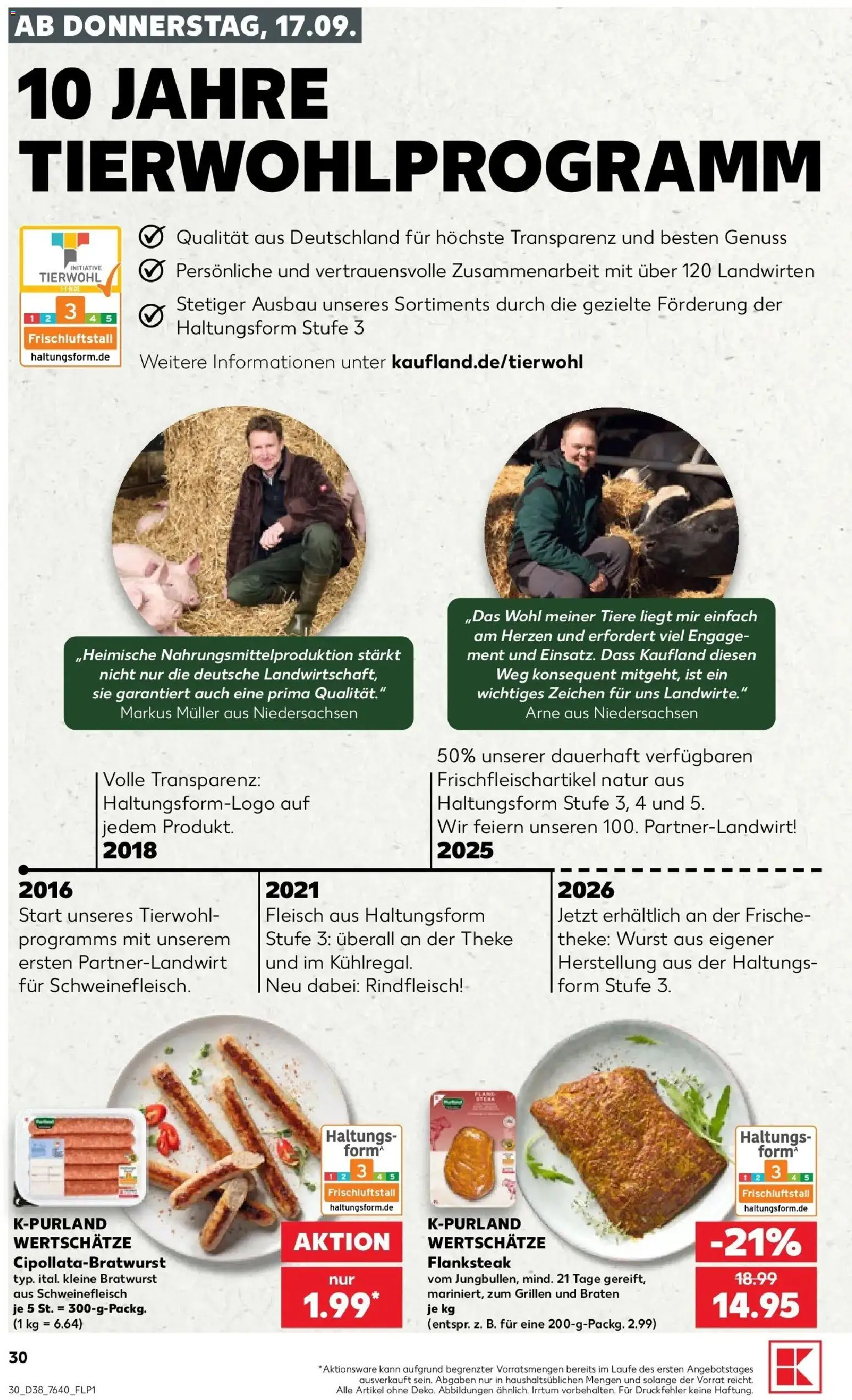 Prospekt Kaufland ab 17.09.2026 » Angebote Online zum Blättern | Seite: 30 | Produkte: Theke, Wurst, Rindfleisch, Fleisch