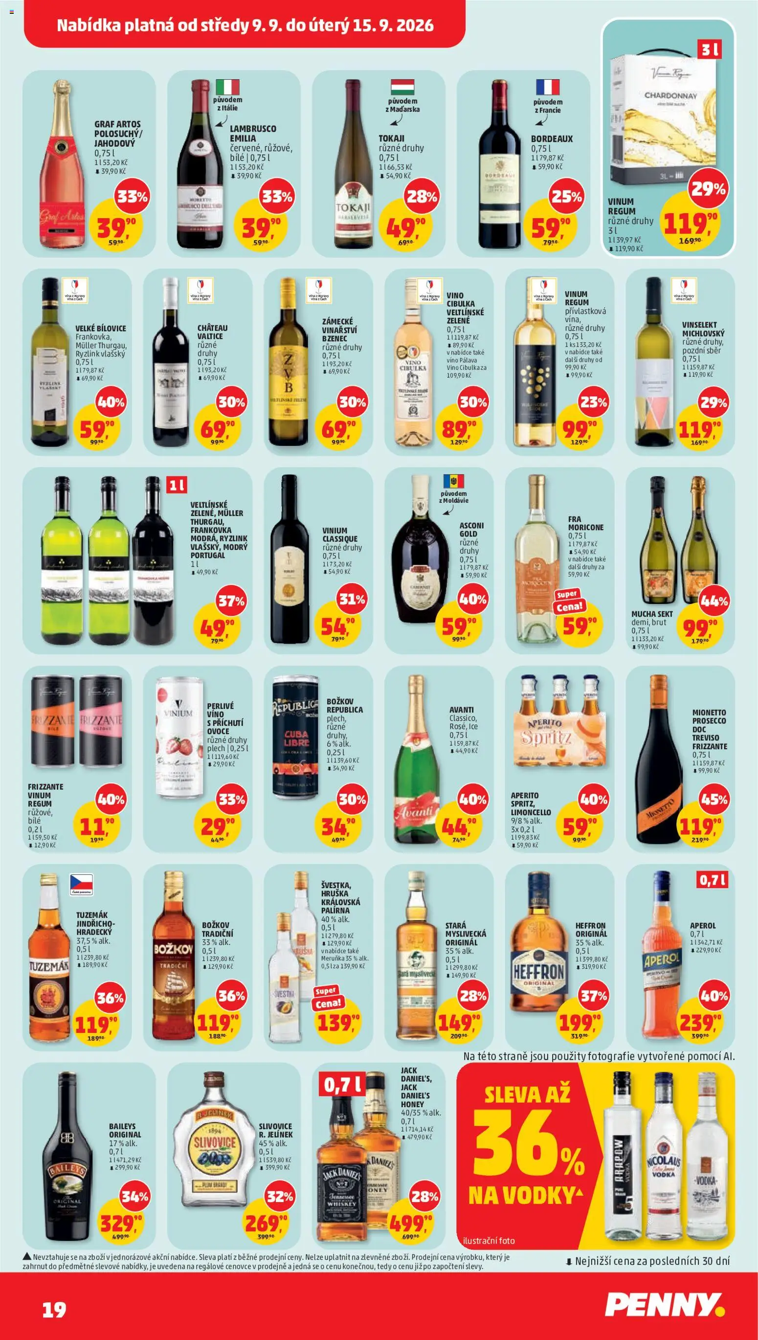 Penny Market leták od 09.09.2026 | Strana: 19 | Produkty: Víno Pálava, Frizzante, Plech, Mucha sekt