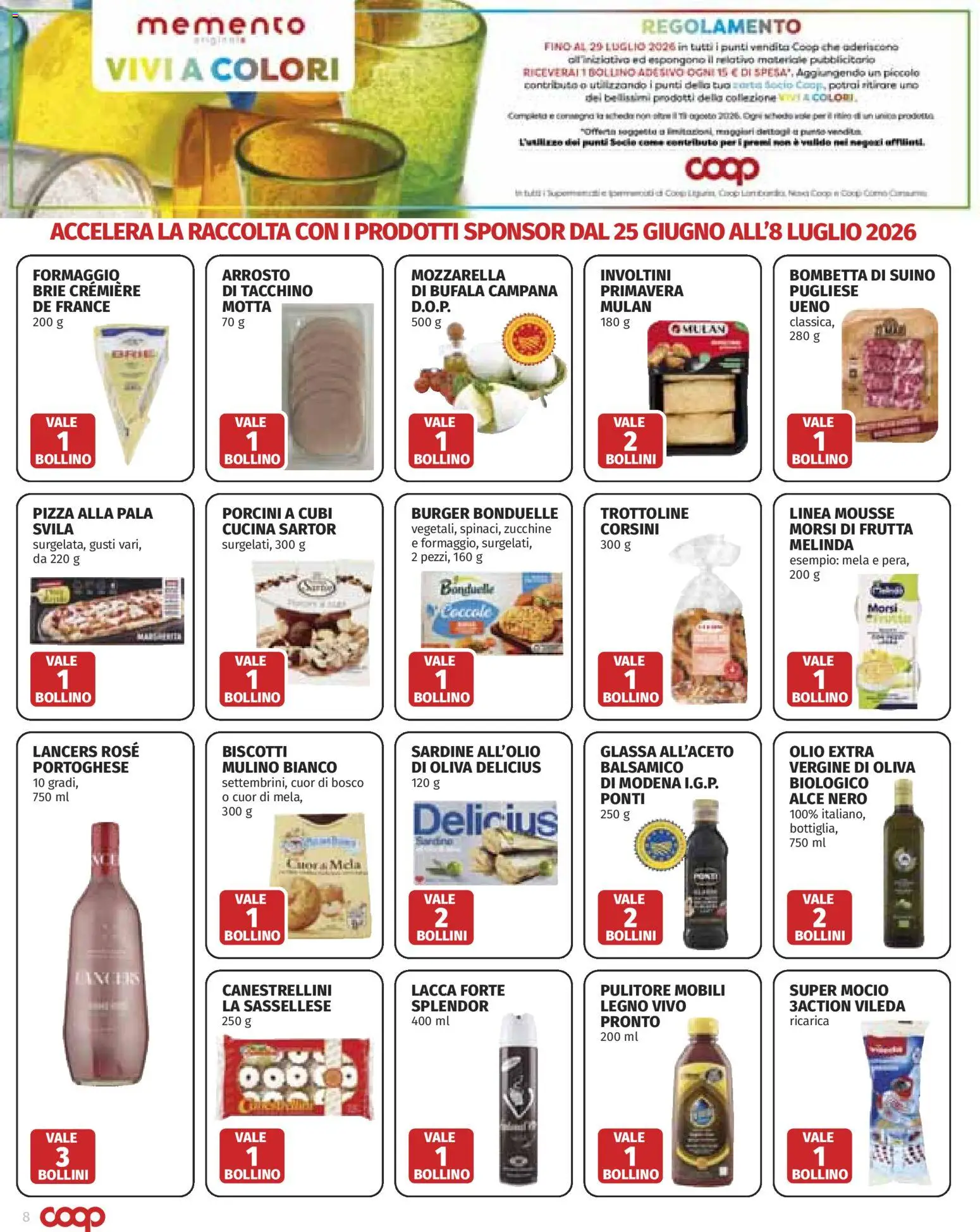 Volantino COOP del 25/06/2026 | Pagina: 8 | Prodotti: Pizza, Mocio, Suino, Tacchino