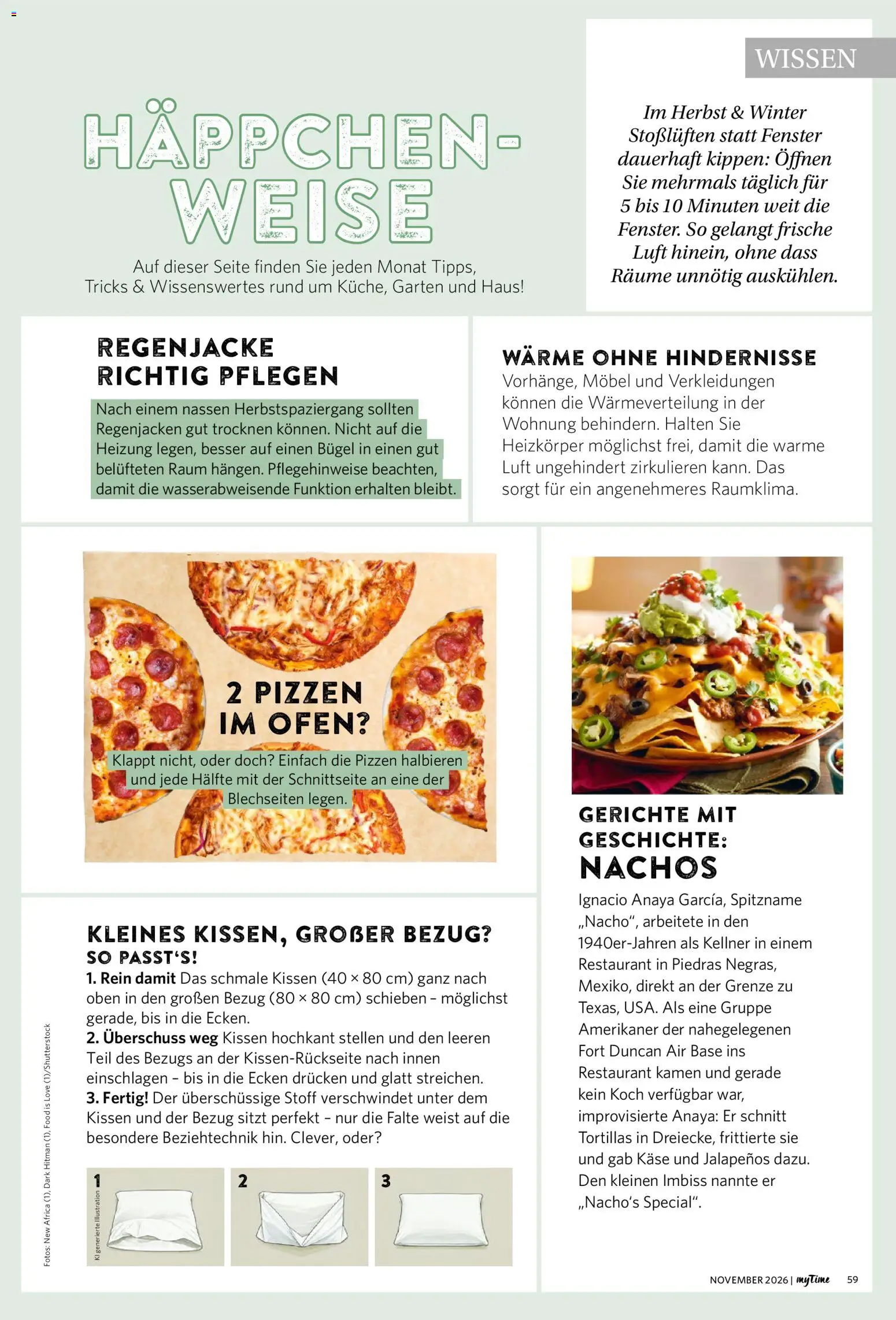 Famila Nordwest myTime – gültig ab 01.11.2026 | Seite: 59 | Produkte: Regenjacke, Käse, Heizkörper, Nachos