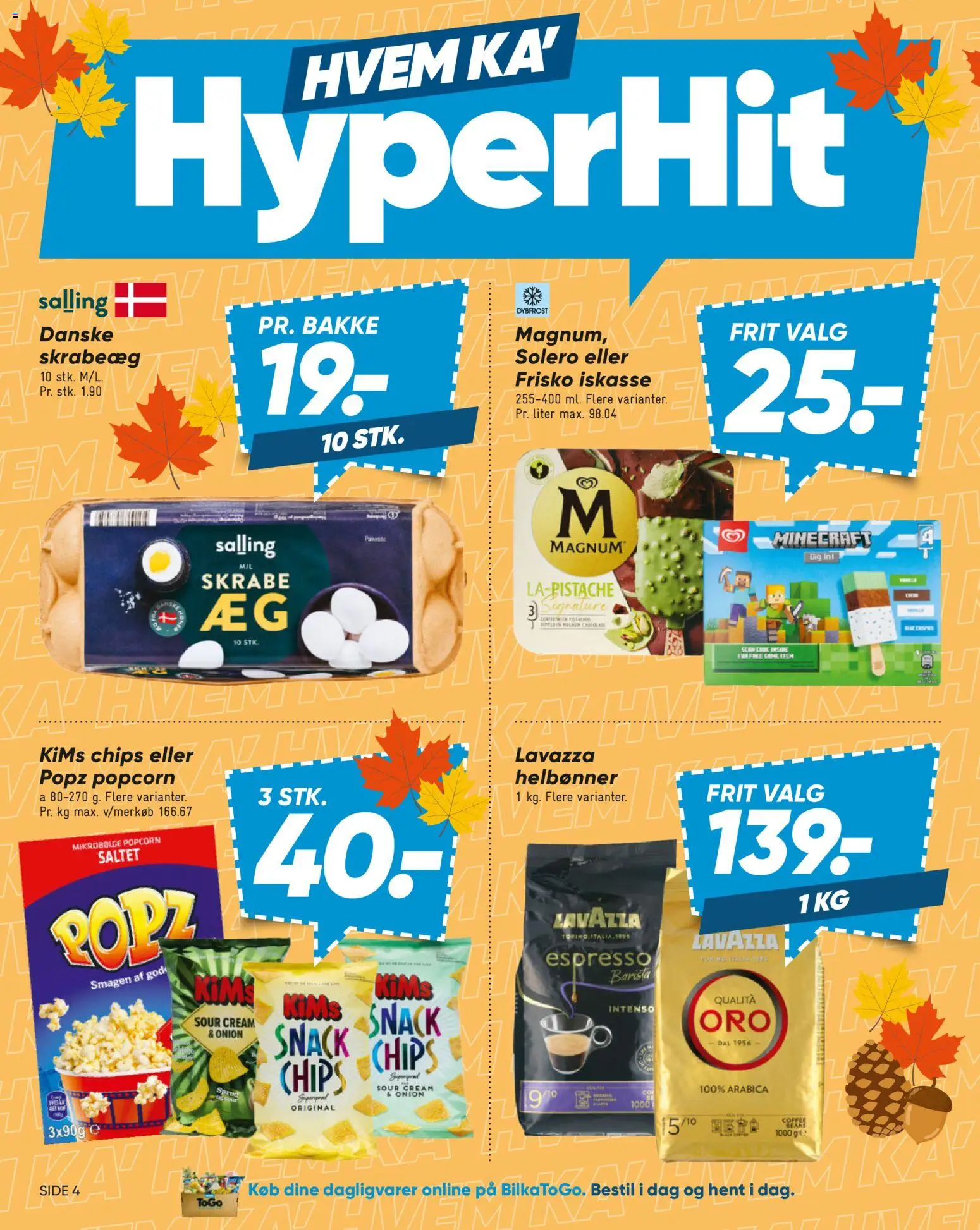Bilka tilbudsavis – gyldig fra 09/10/2026 | Side: 4 | Produkter: Dagligvarer, Chips, Popcorn