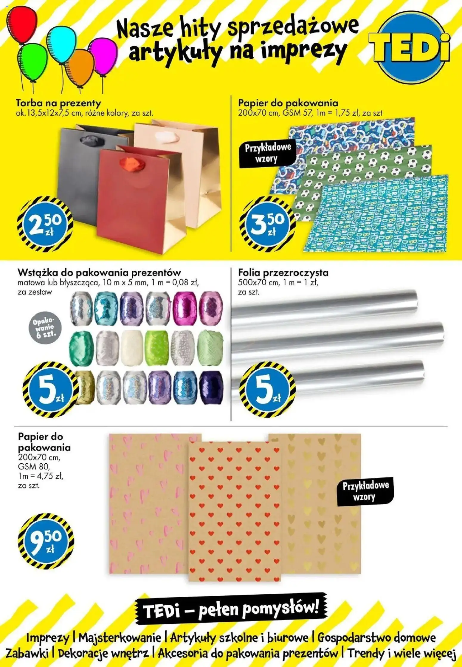 TEDi gazetka - Ostrów Wielkopolski od 11.09.2026 | Strona: 17 | Produkty: Zabawki, Papier do pakowania, Folia, Artykuły szkolne