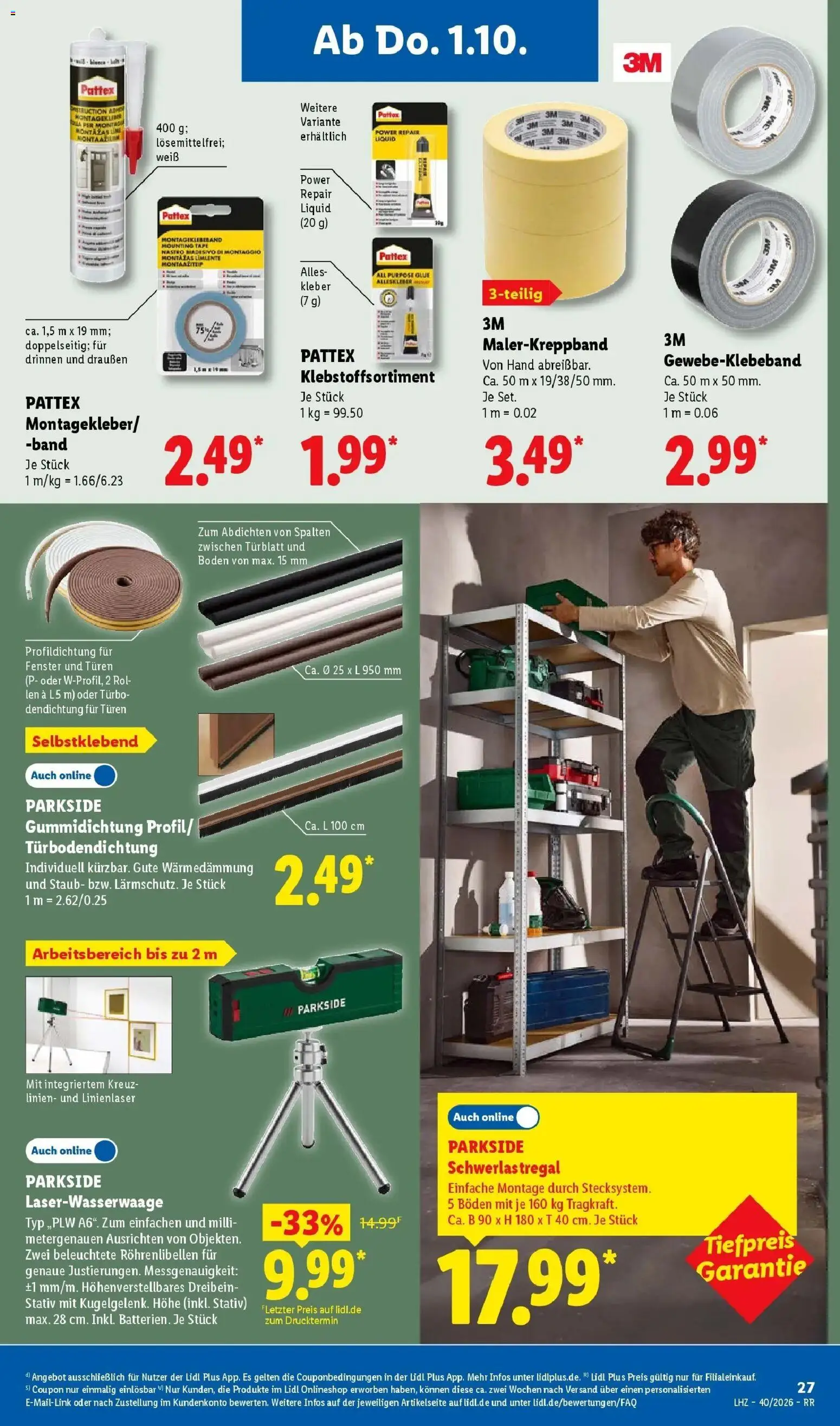 Lidl Prospekt Zülpich (ab 28.09.2026) zum Blättern » Angebote | Seite: 43 | Produkte: Schwerlastregal, Stativ