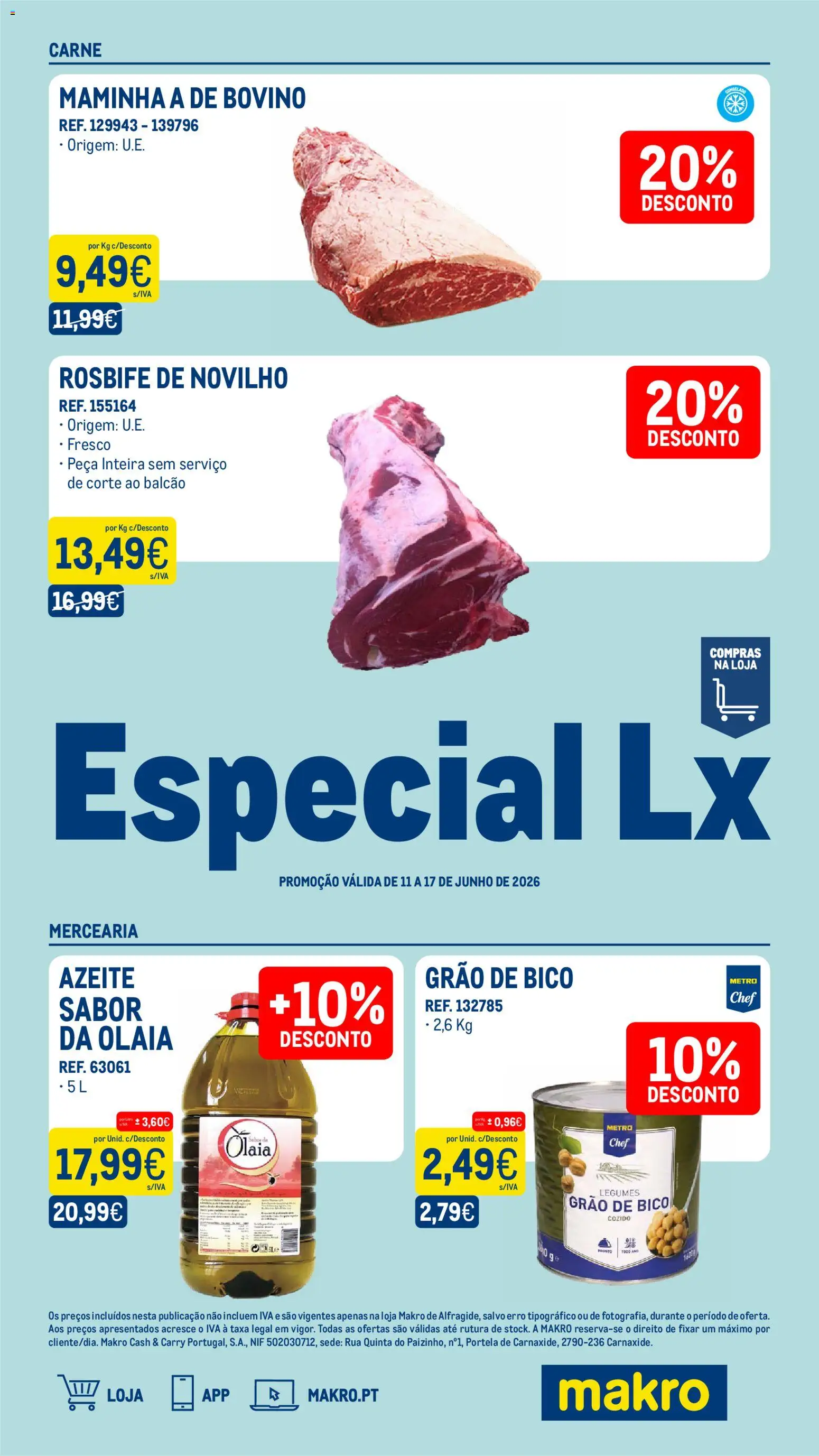 Makro Especial Lx Semana 24 │ válido de 11.06.2026 | Página: 1 | Produtos: Azeite, Carne