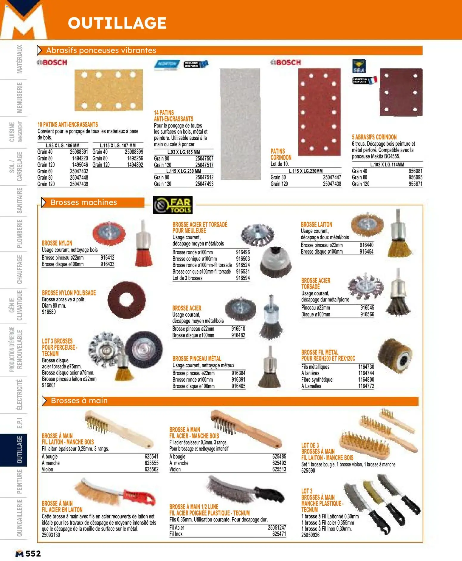 {H1} | Page: 552 | Produits: Perceuse, Base, Ponceuse, Brosse ronde