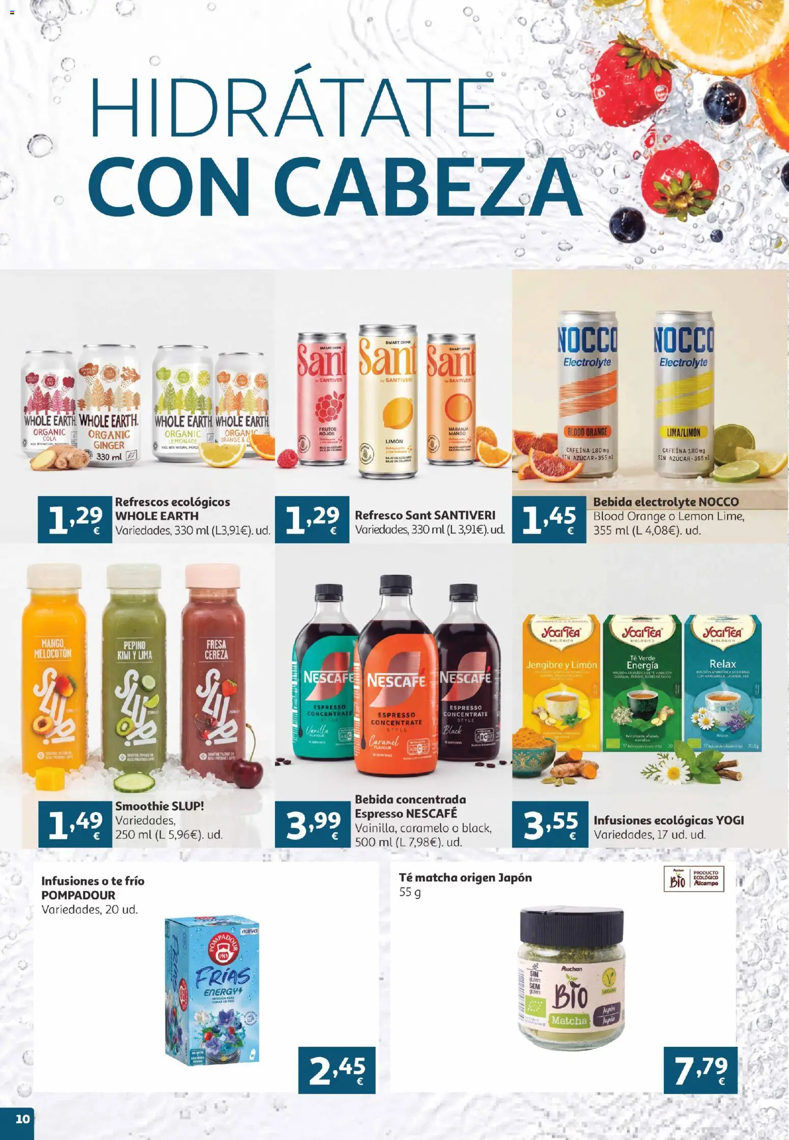 Alcampo Canarias │ válido desde el 16.06.2026 | Página: 10 | Productos: Lima, Kiwi, Té, Ρούτερ
