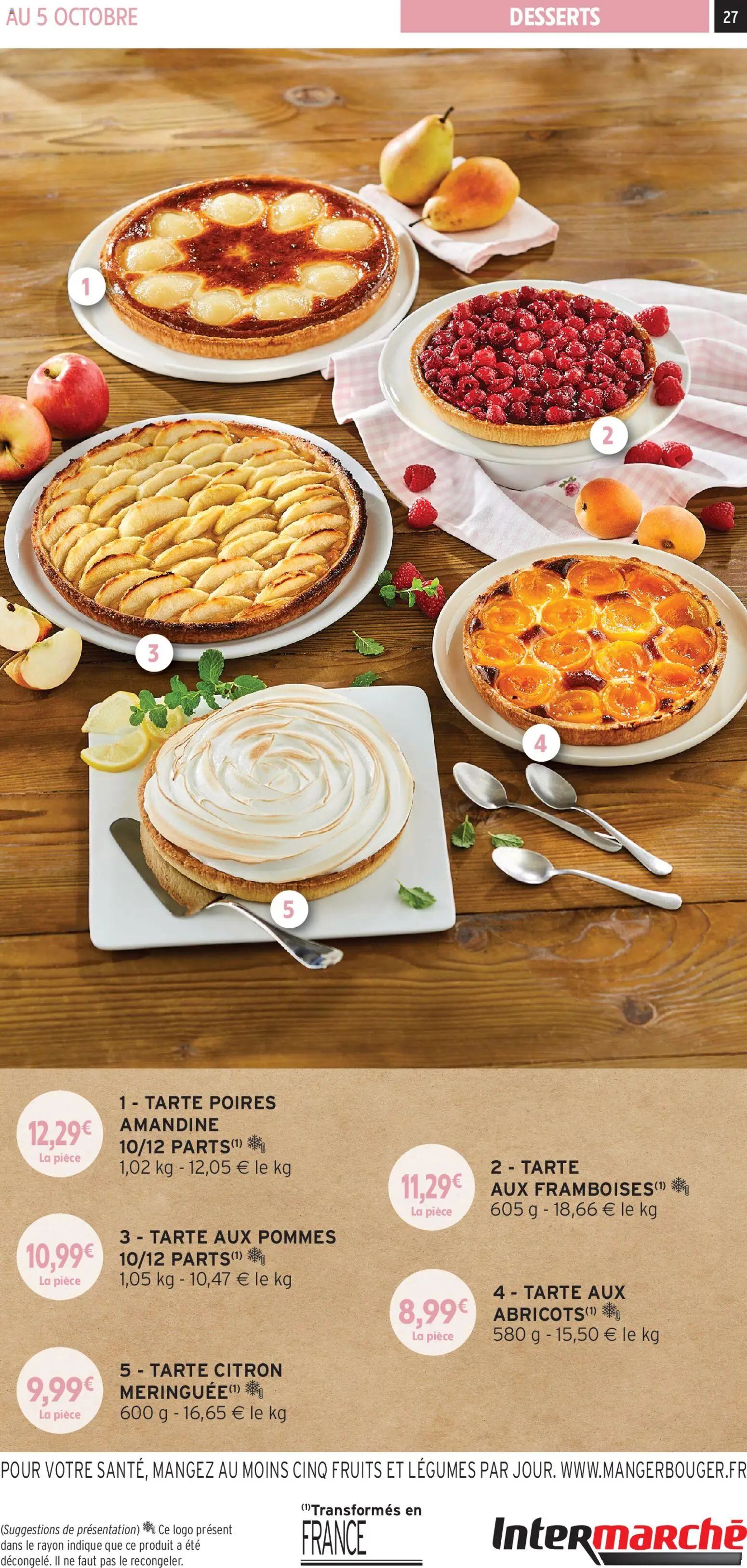 {H1} | Page: 27 | Produits: Citron, Abricots, Pommes, Tarte aux pommes