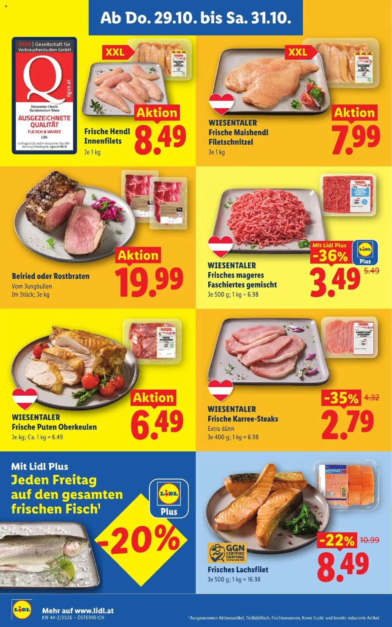 Lidl Flugblatt gültig ab 29.10.2026 | Seite: 6 | Produkte: Wurst, Lachsfilet