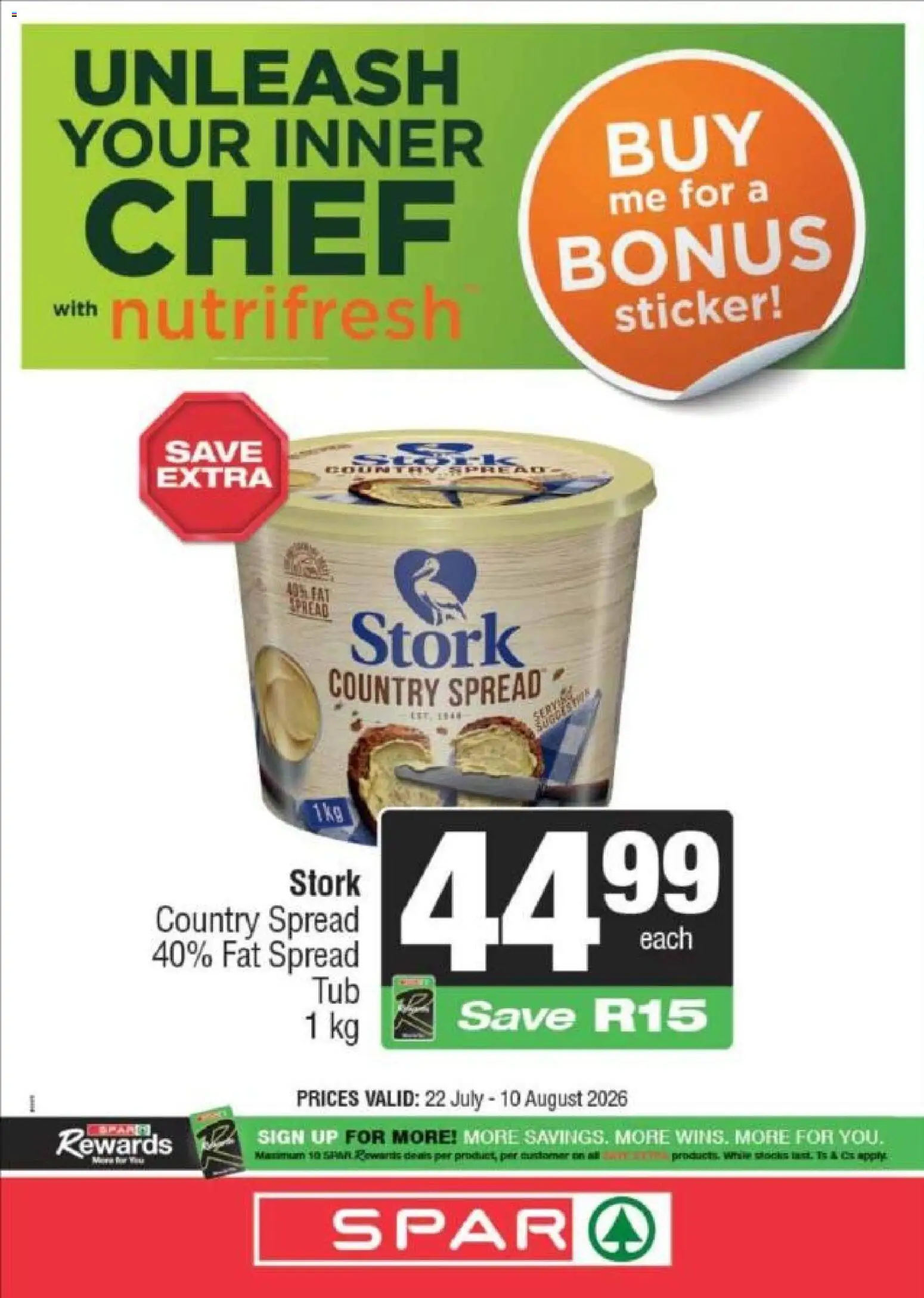 New KWIKSPAR catalogue – valid from 22/07/2026 | Page: 13 | Products: Fat spread