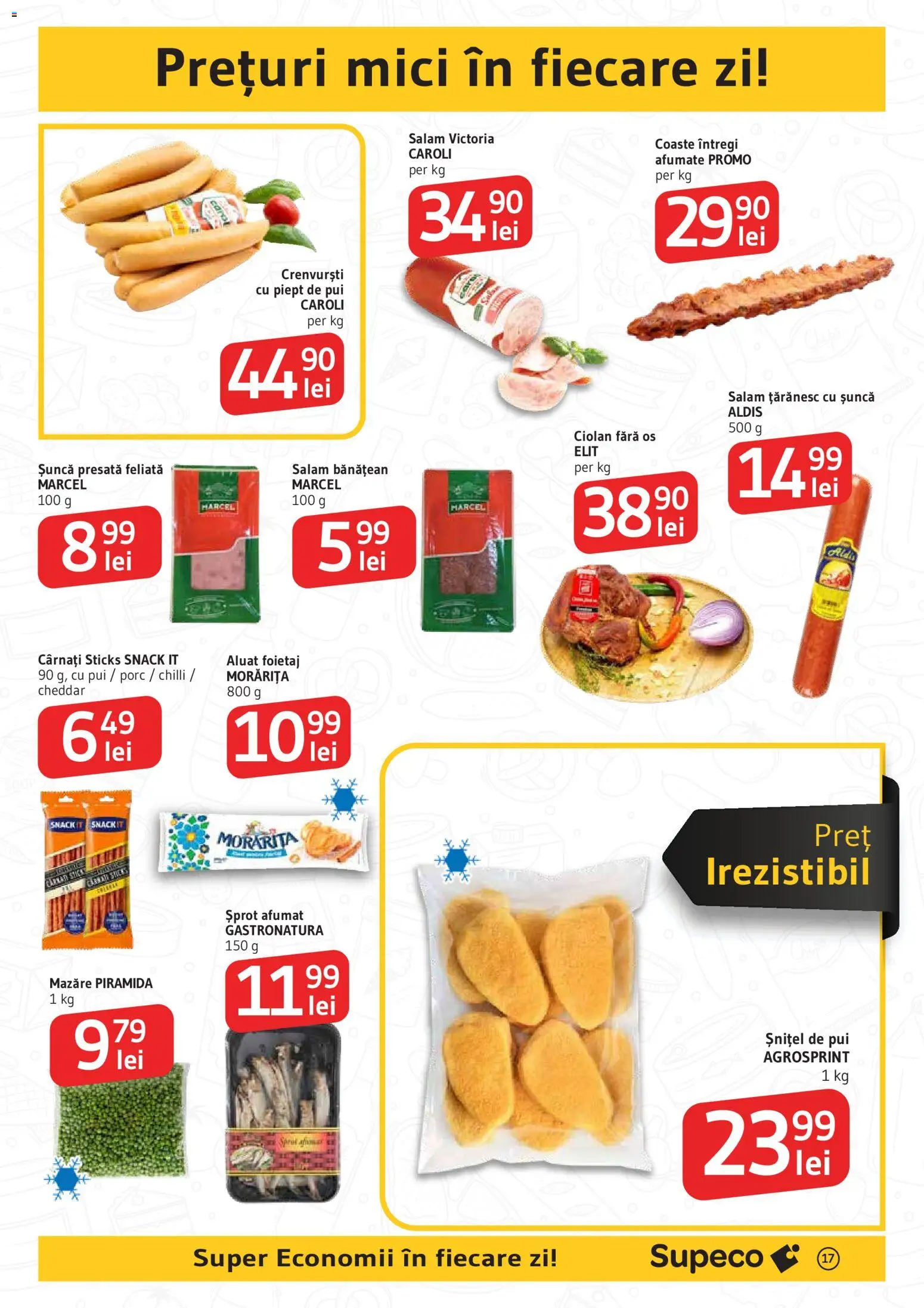Noul catalog Supeco – valabil de la 14.05.2026 | Pagină: 17 | Produse: Foietaj, Aluat, Crenvurști, Cârnați