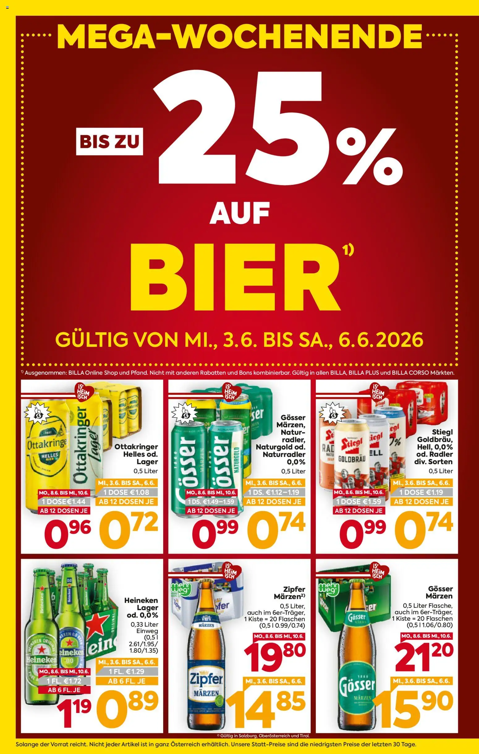Billa - Salzburg gültig ab 03.06.2026 | Seite: 2 | Produkte: Bier