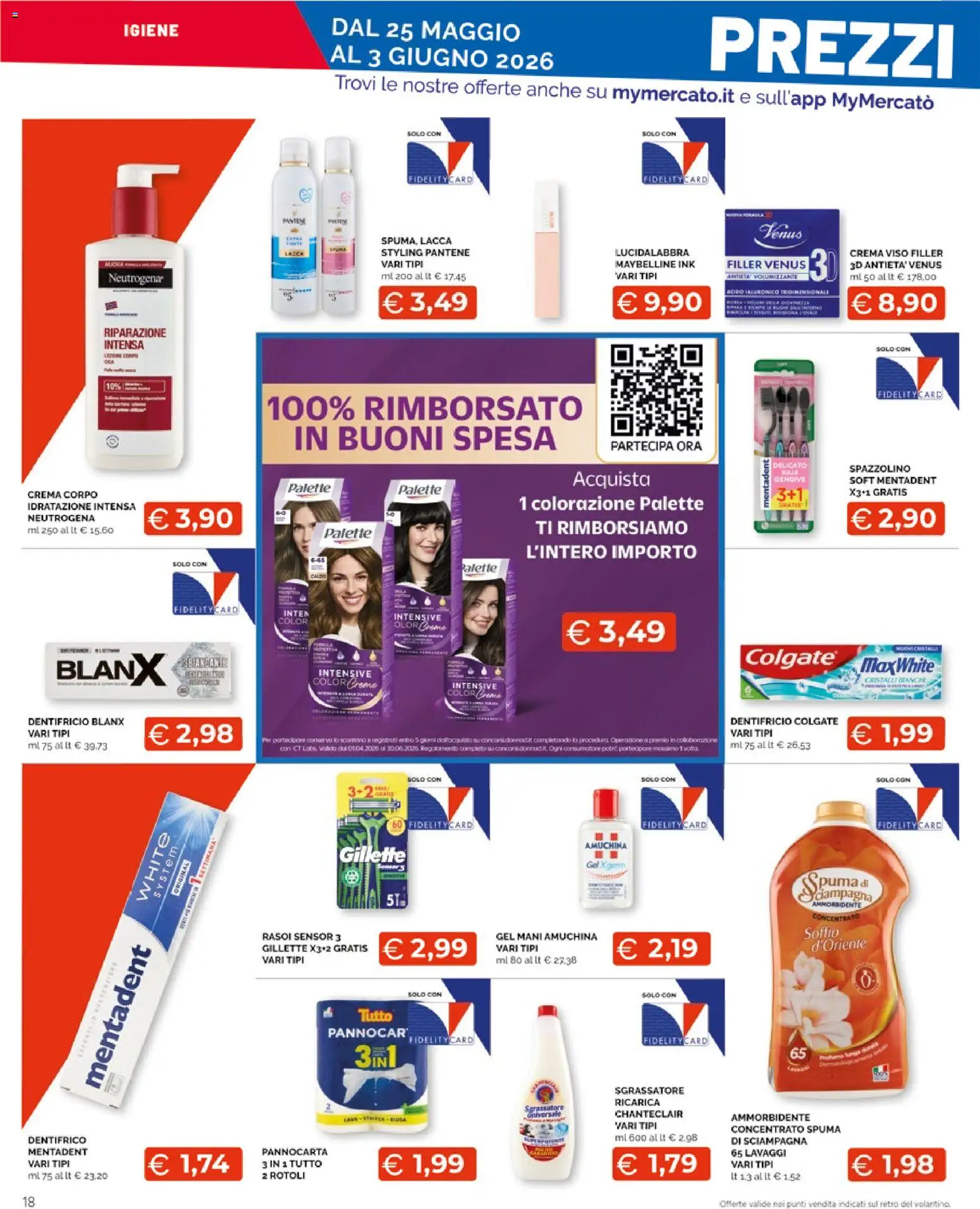 Volantino Mercatò del 25.05.2026 | Pagina: 18 | Prodotti: Lucidalabbra, Crema, Dentifricio, Sgrassatore
