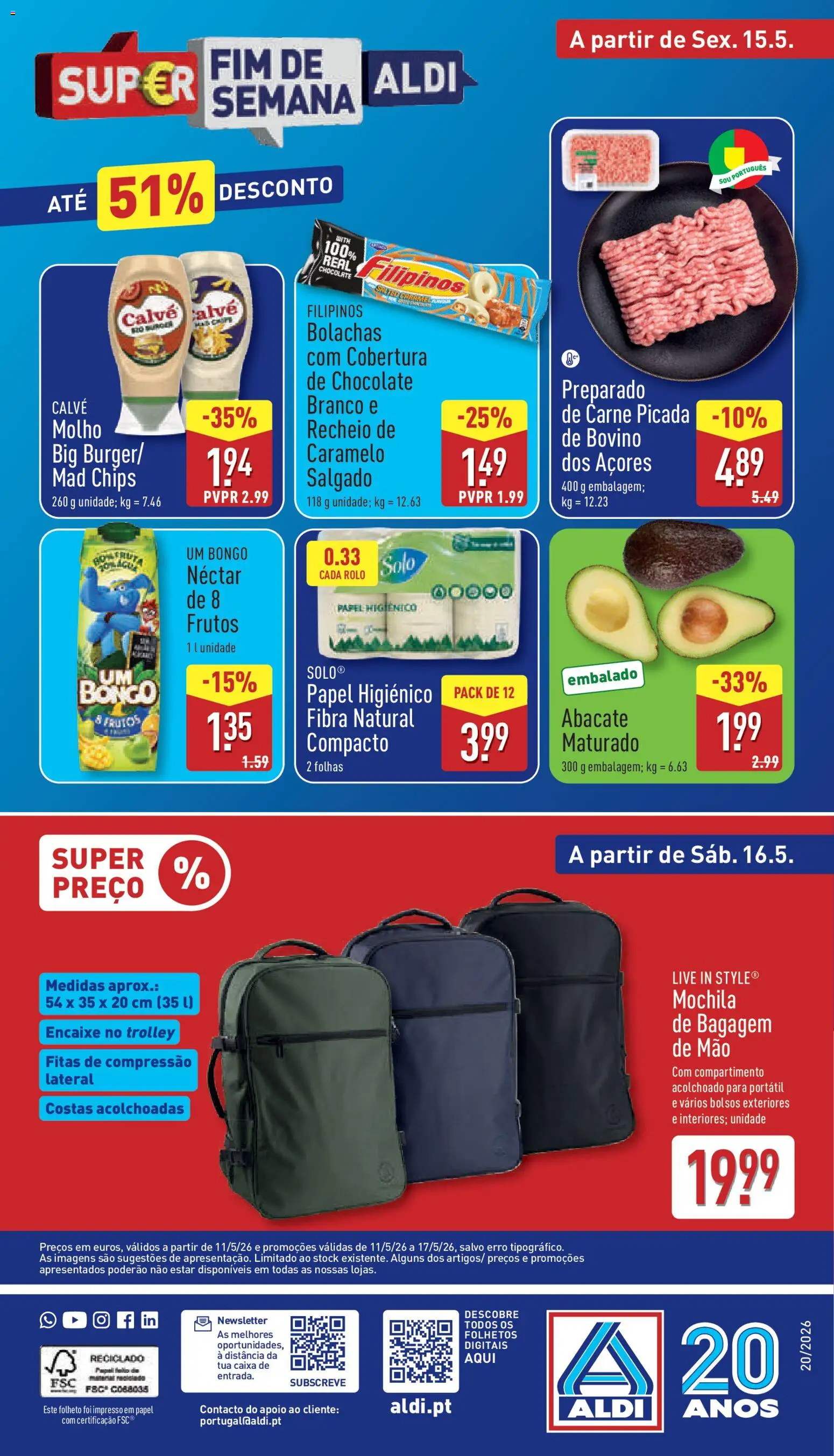 Aldi folheto | 11/05/2026 |  🎉 Como obter um desconto limitado? Poupe ainda hoje! | Portugal