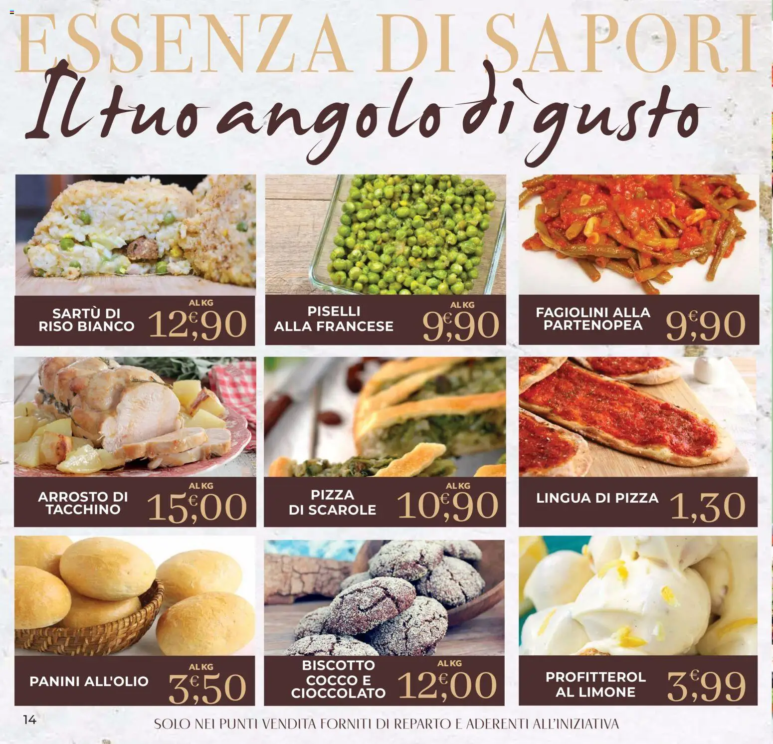 Volantino Eté del 22.05.2026 | Pagina: 14 | Prodotti: Arrosto, Pizza, Piselli, Fagiolini