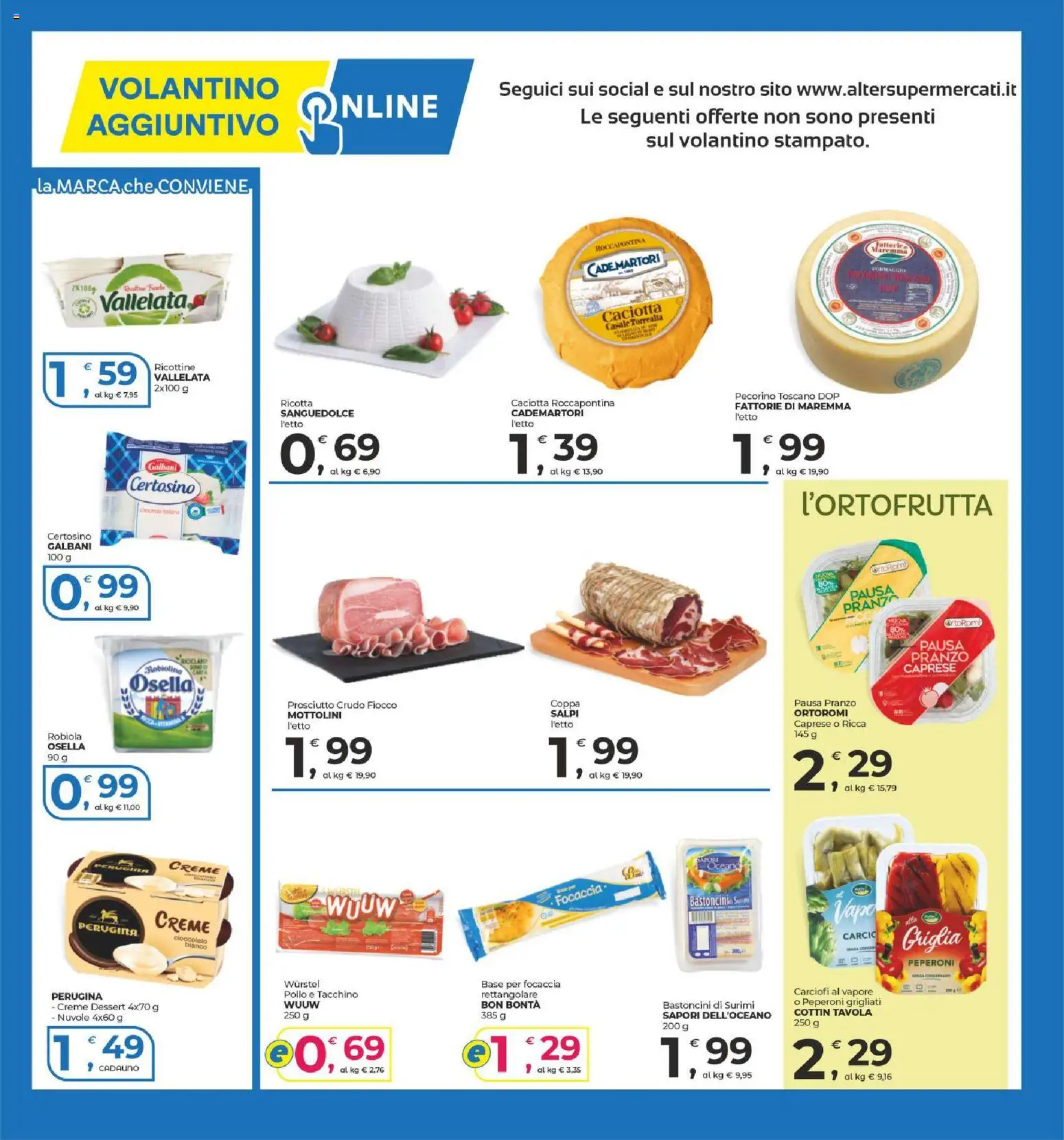 Volantino Alter Discount del 17/09/2026 | Pagina: 13 | Prodotti: Pollo, Surimi, Carciofi, Ricotta