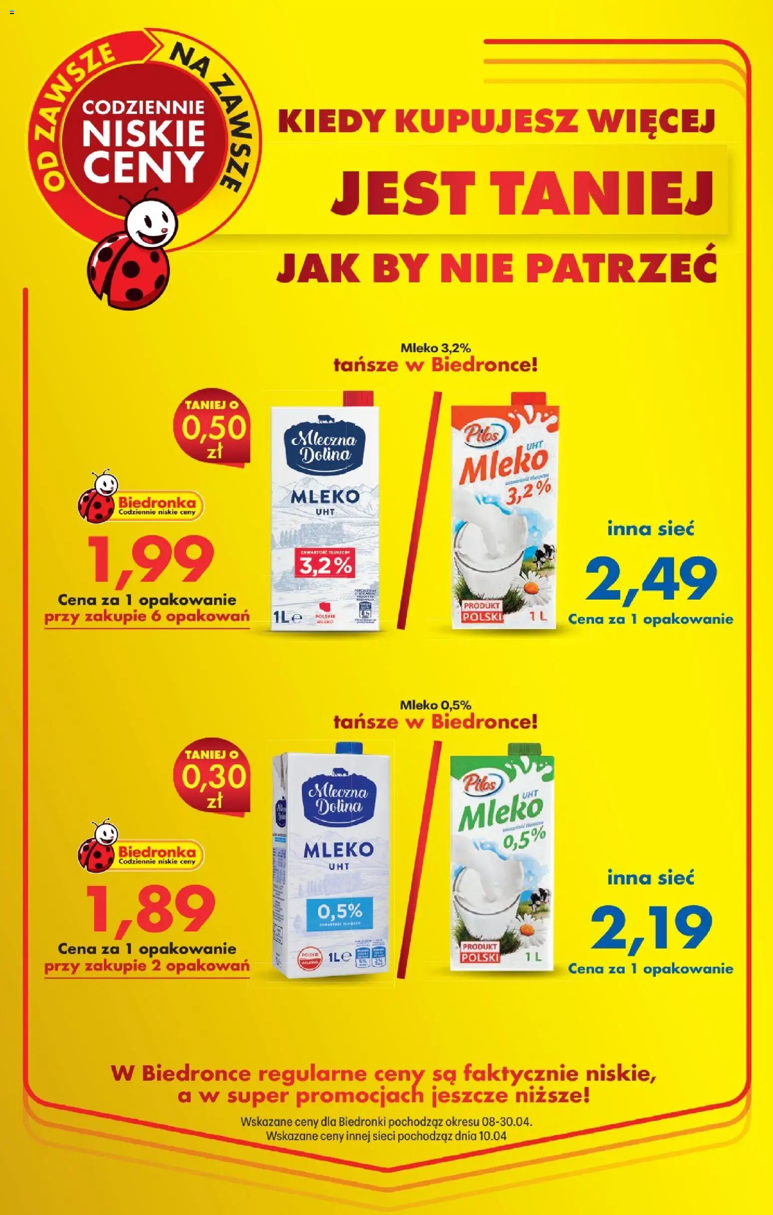 Biedronka gazetka od czwartku od 23.04.2026 | Strona: 3 | Produkty: Mleko