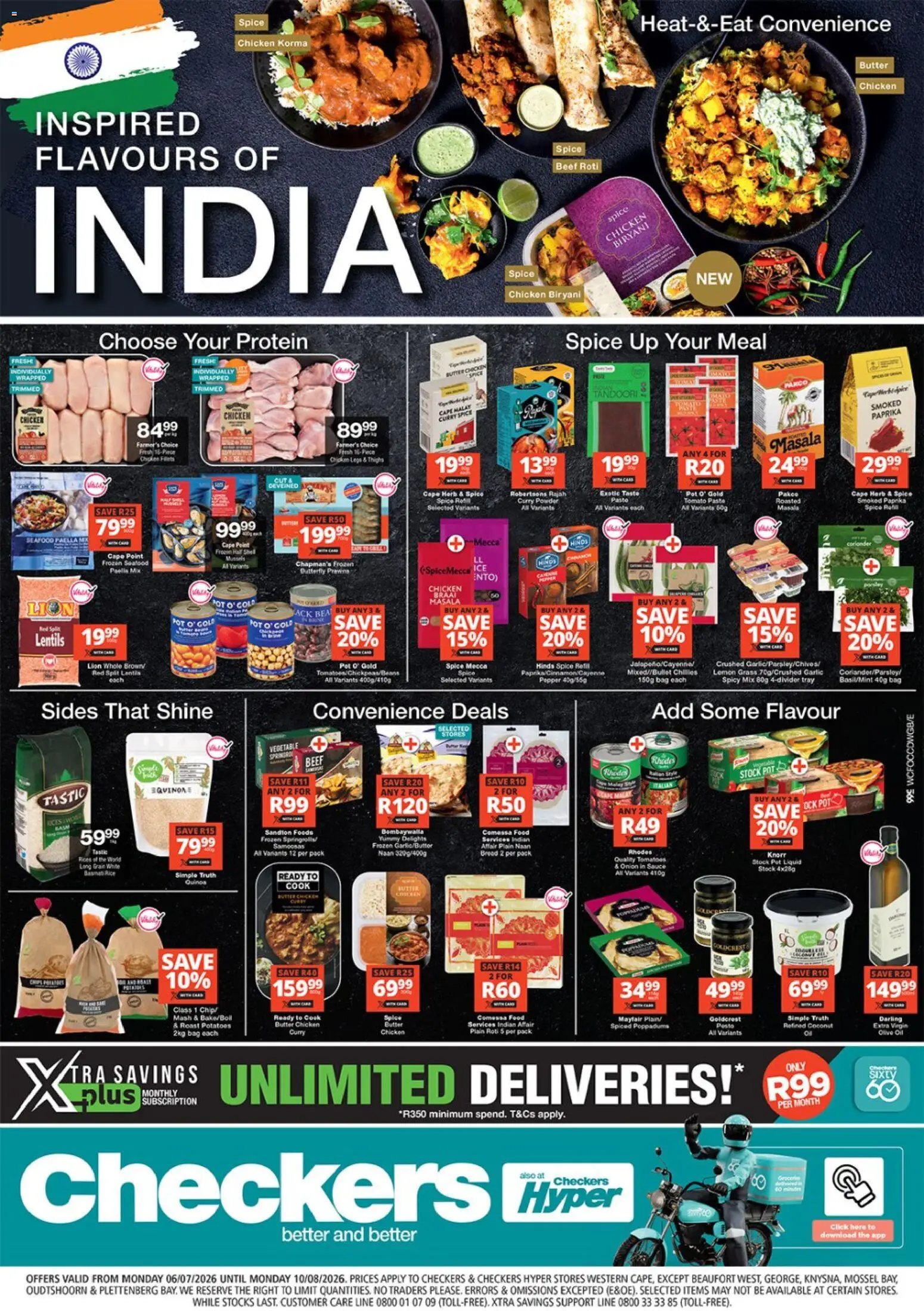 New Checkers catalogue – valid from 06/07/2026 | Page: 1 | Products: Bread, Pepper, Seafood, Lemon