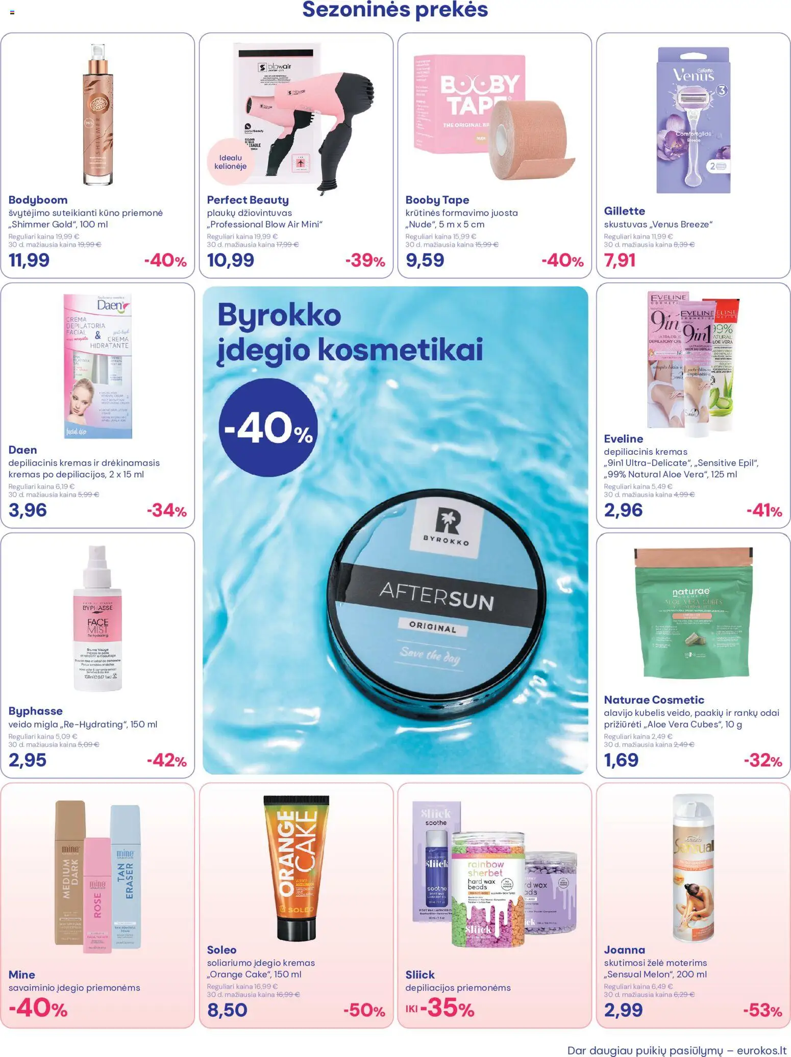 Eurokos akcijos nuo 02.06.2026 | Puslapis: 15 | Prekių: Skustuvas, Plaukų džiovintuvas, Kremas