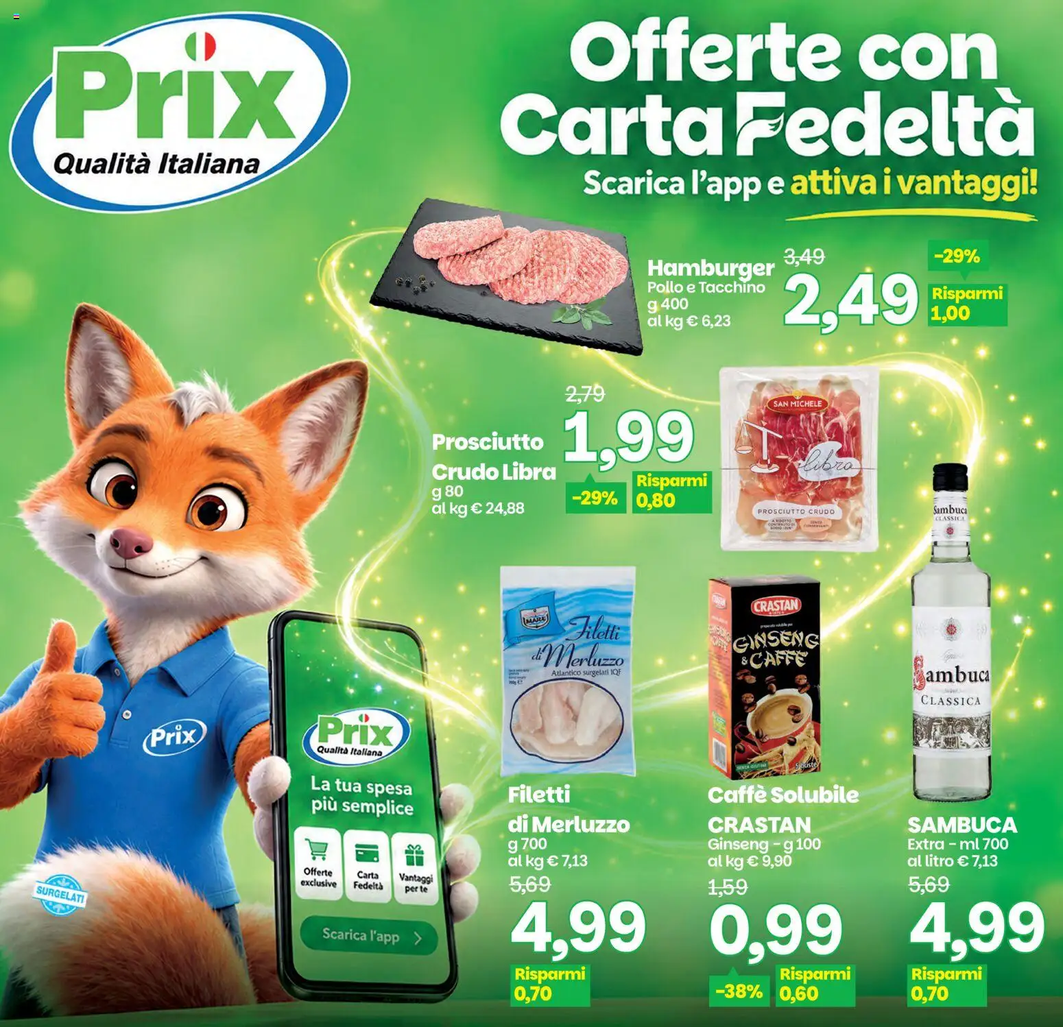 Volantino Prix del 15/09/2026 | Pagina: 21 | Prodotti: Caffè, Tè, Tacchino, Hamburger