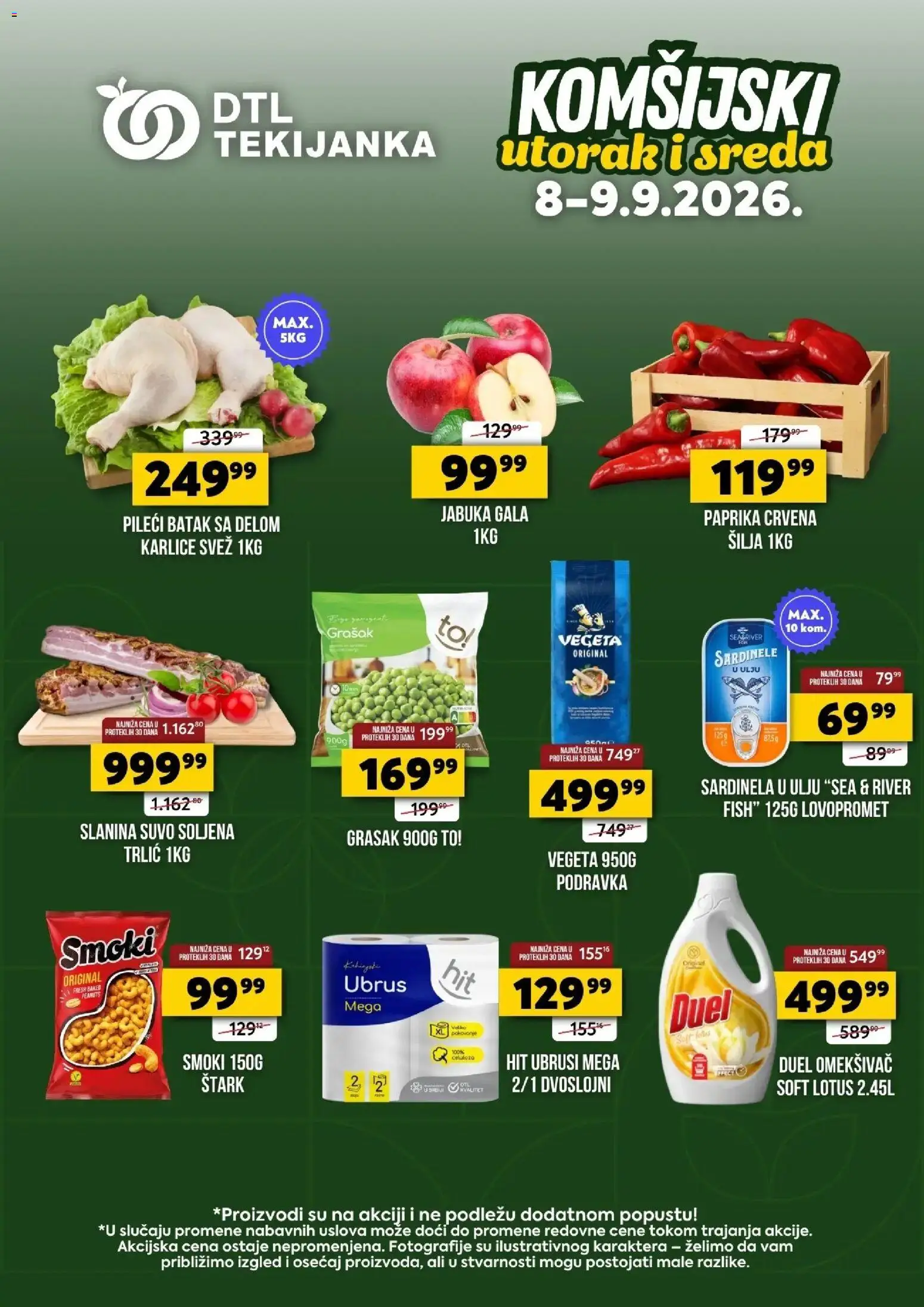 Tekijanka katalog - važi od 08.09.2026 | Strana: 1 | Proizvode: Smoki, Lotus, Paprika, Podravka