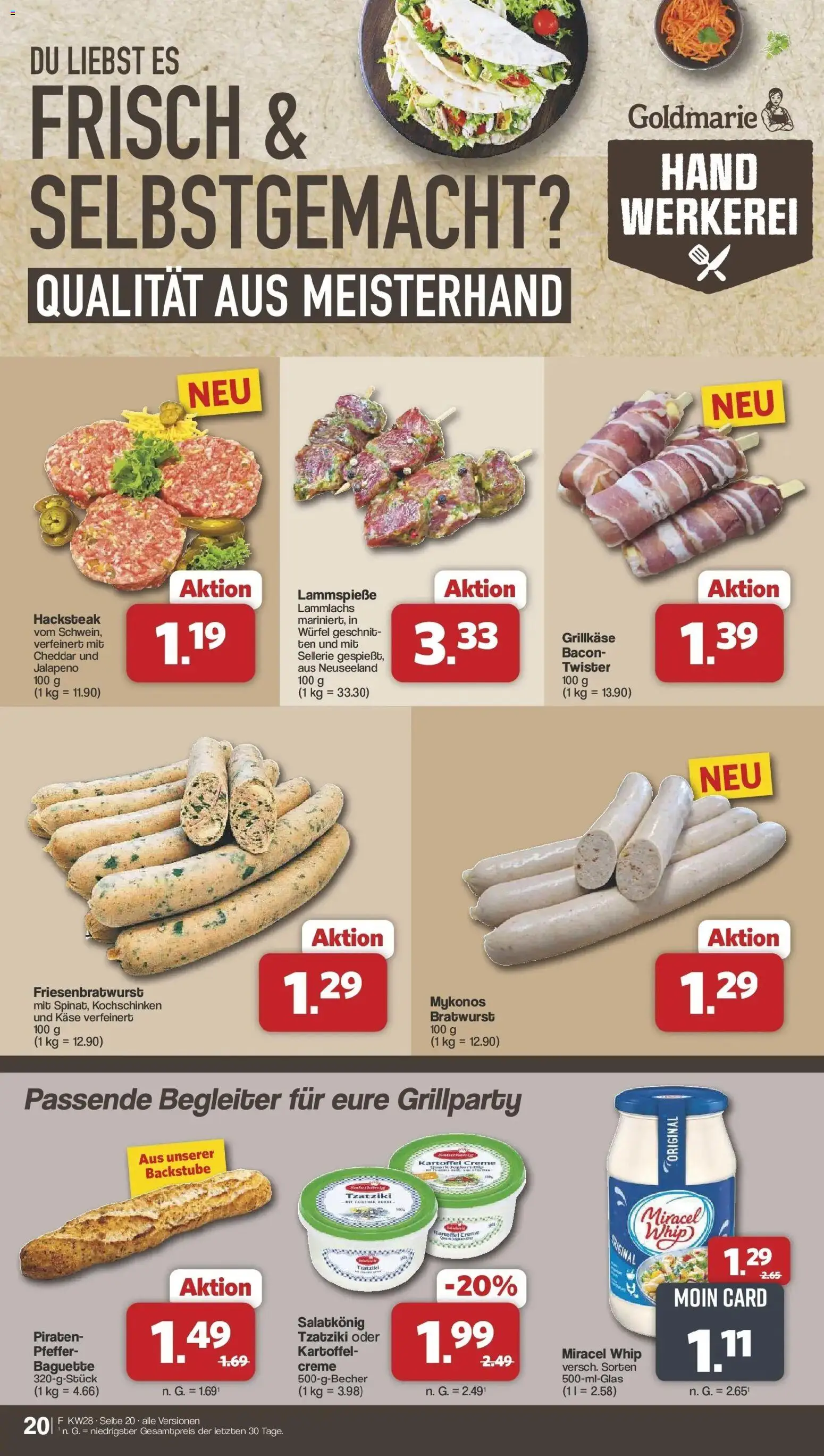 Famila Nordwest Prospekt Lohne – gültig ab 06.07.2026 | Seite: 20 | Produkte: Käse, Bratwurst, Baguette, Pfeffer
