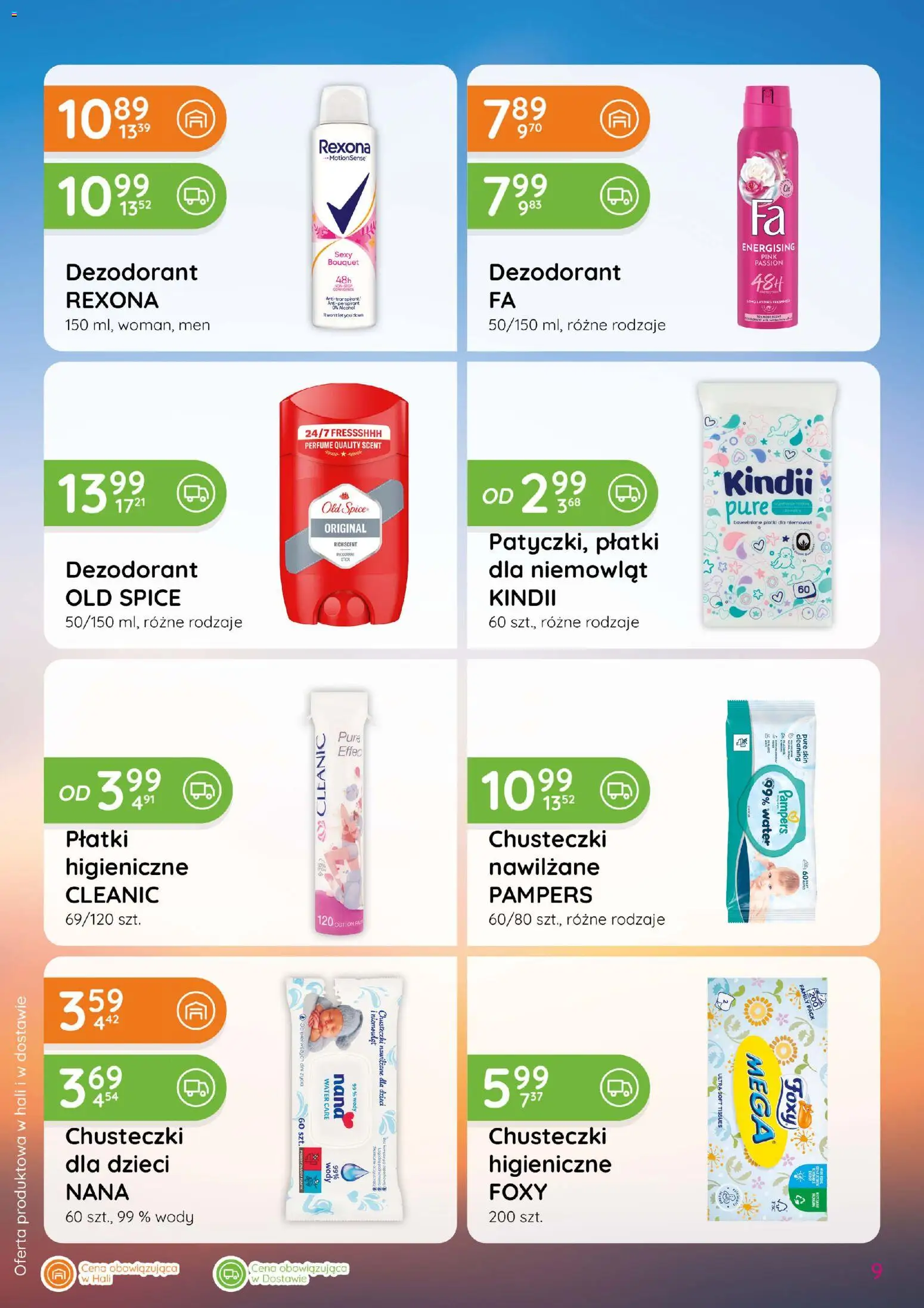 Eurocash gazetka - Katalog Chemiczny od 03.09.2026 | Strona: 9 | Produkty: Chusteczki nawilżane, Pampers, Płatki, Old spice