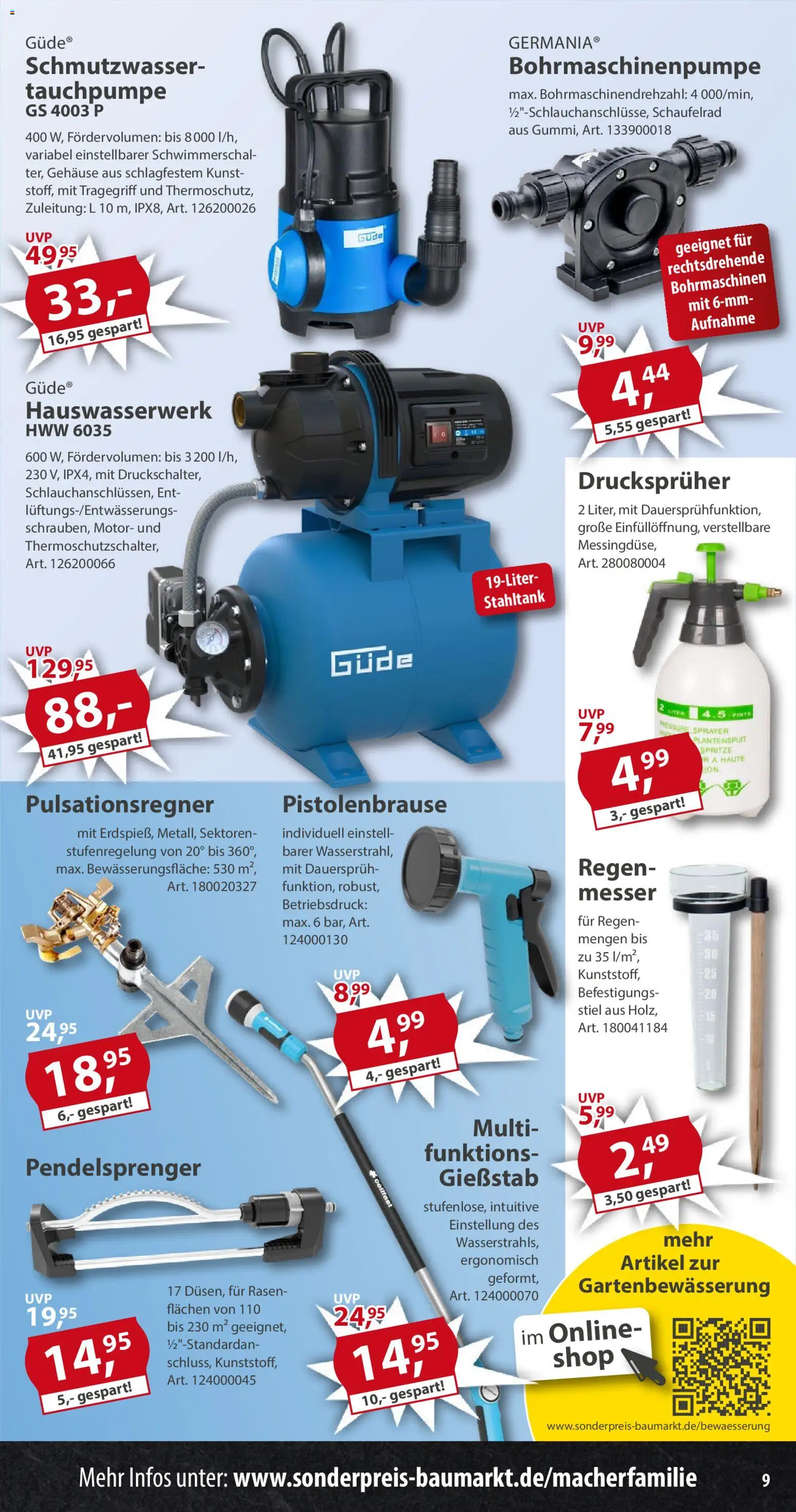Sonderpreis Baumarkt Prospekt 	 – gültig ab 09.05.2026 | Seite: 9