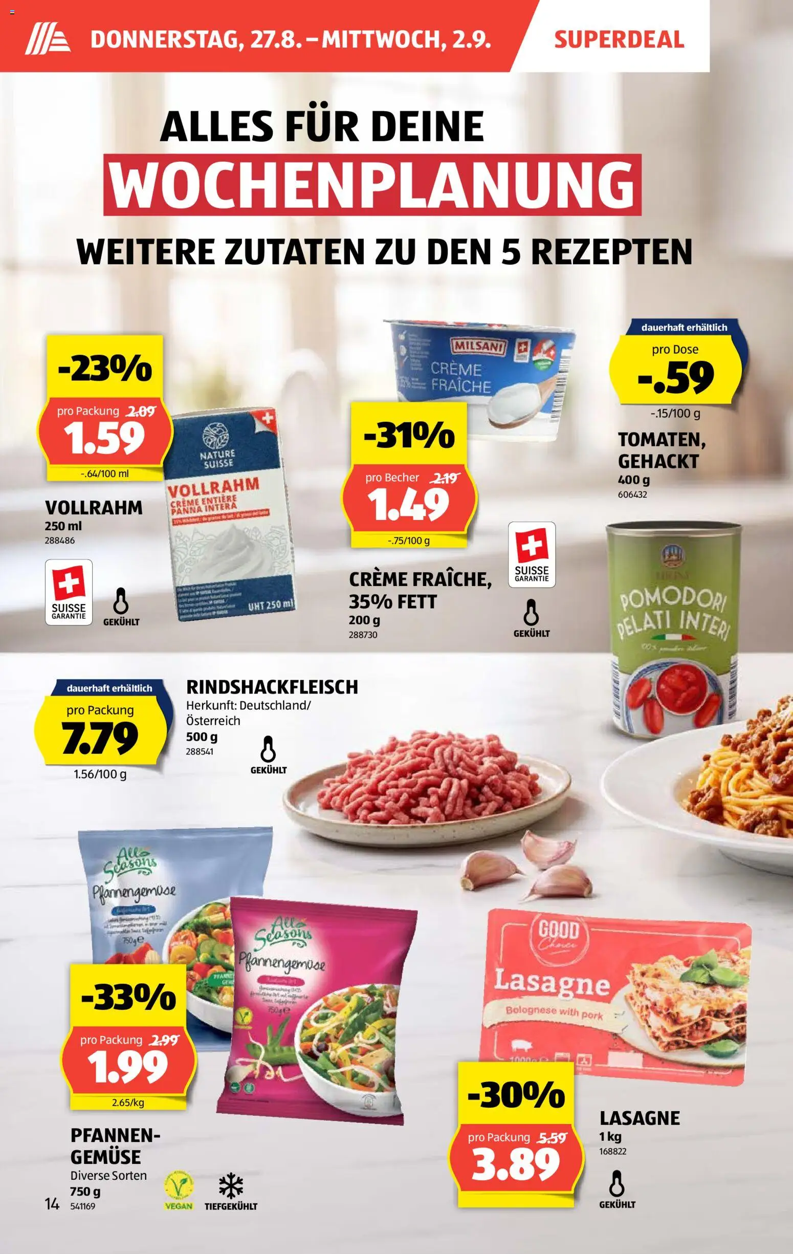 Aldi aktionen – gültig ab 27.08.2026 | Seite: 14 | Produkte: Gemüse, Creme