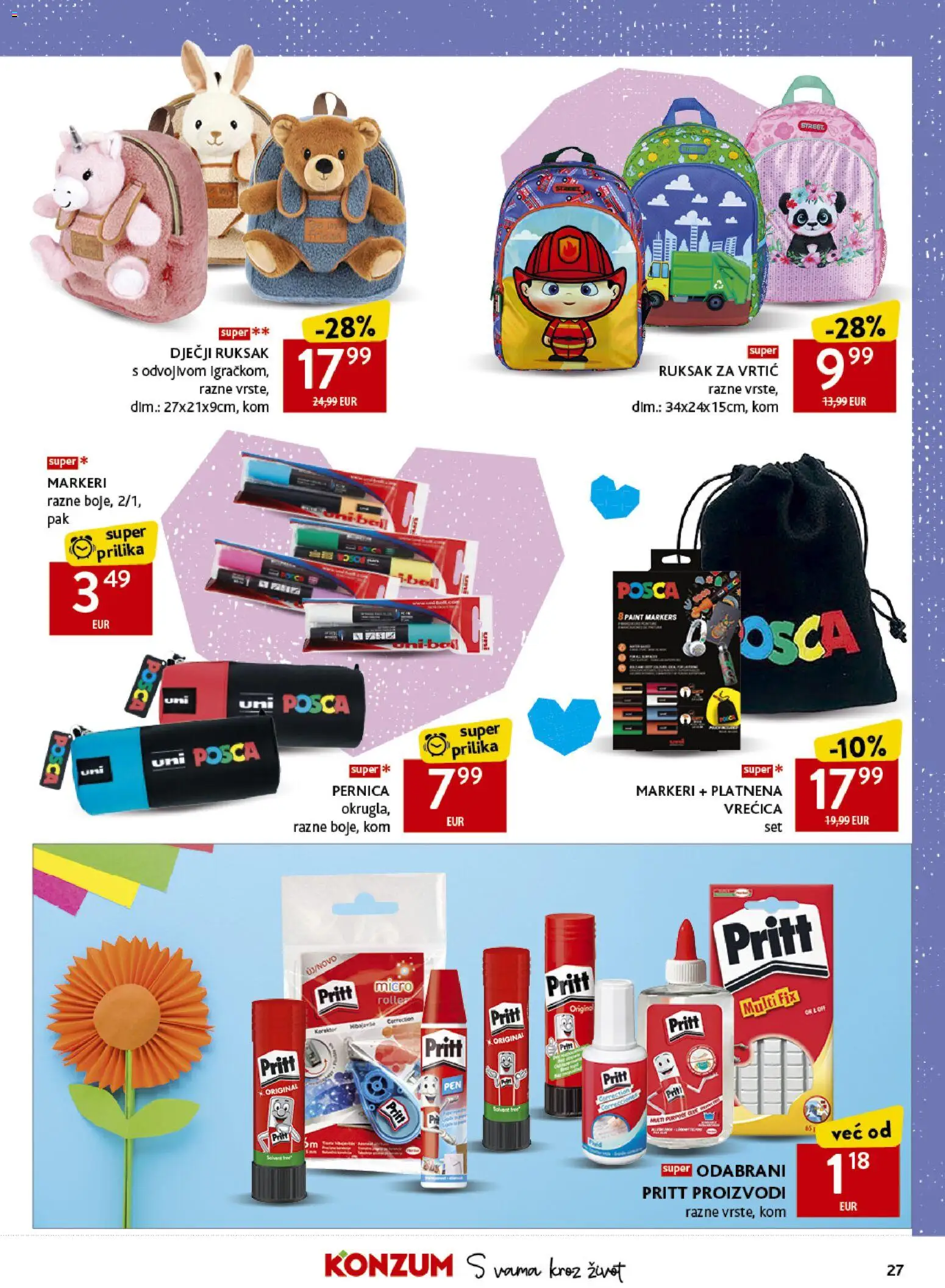 Konzum HR akciós ujság - amely érvényes a következő dátumtól: 2026.08.17. | Oldal: 27 | Termékek: Roller