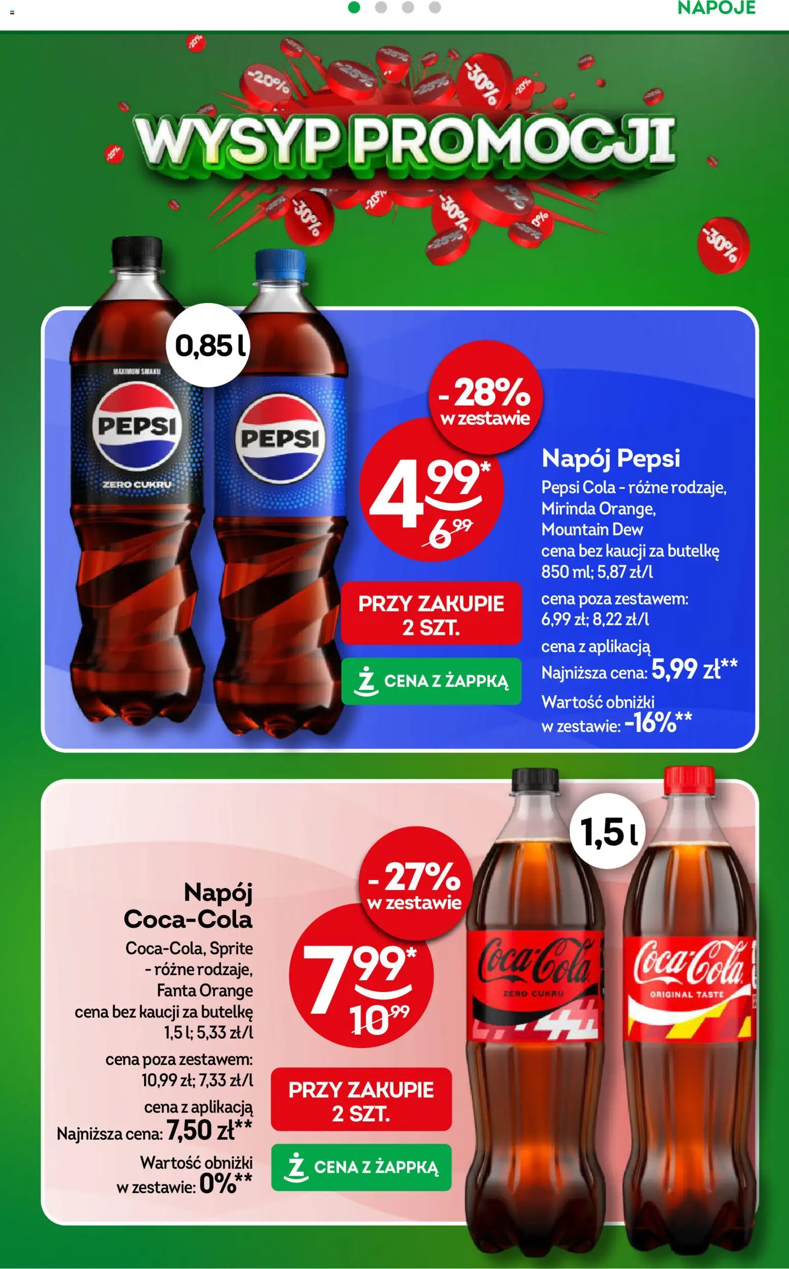 Żabka gazetka od 15.07.2026 | Strona: 24 | Produkty: Napoje, Sprite, Pepsi cola, Fanta