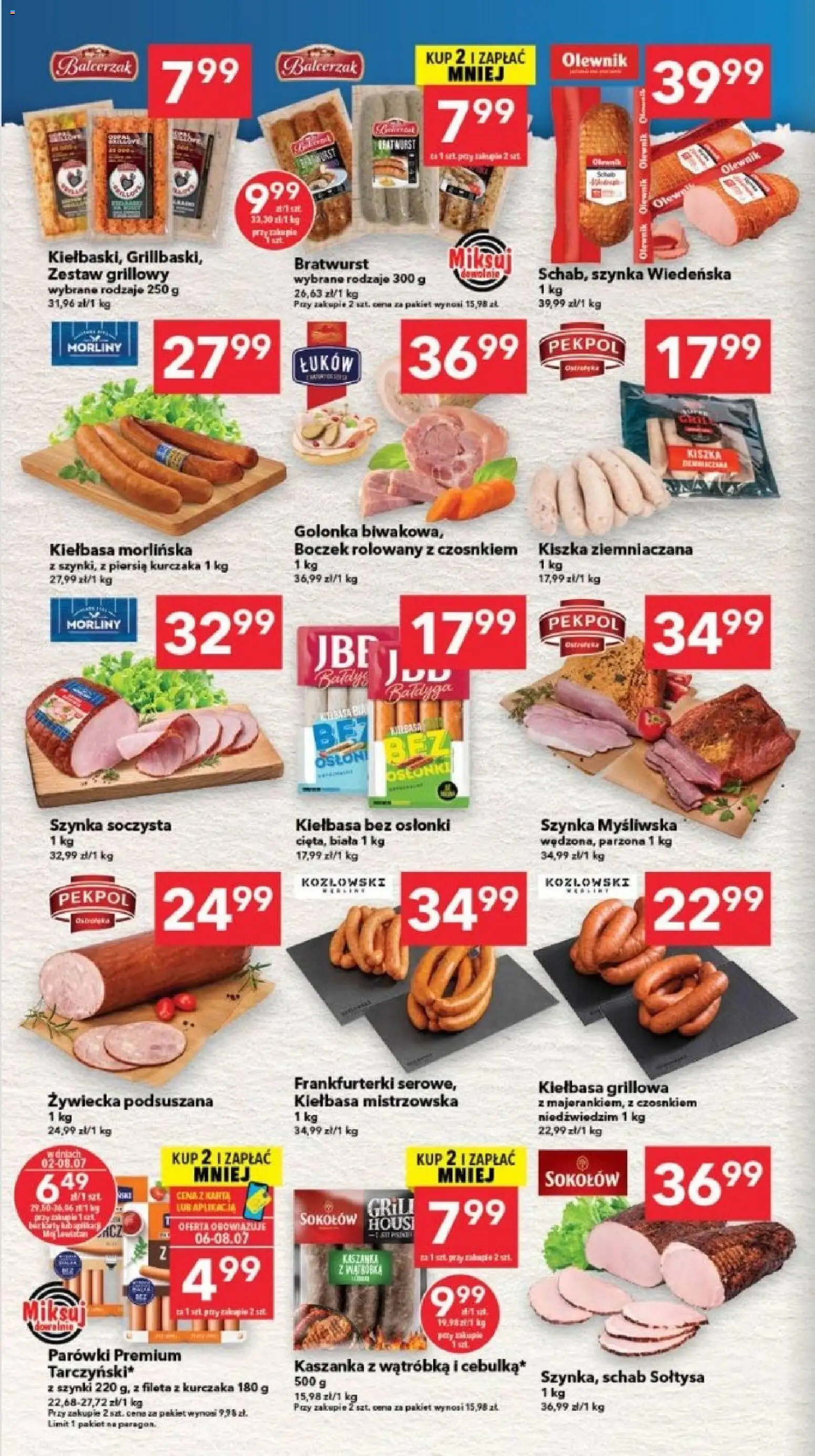Lewiatan gazetka - Gdańsk od 02.07.2026 | Strona: 2 | Produkty: Kiszka ziemniaczana, Myśliwska, Wątróbka, Boczek