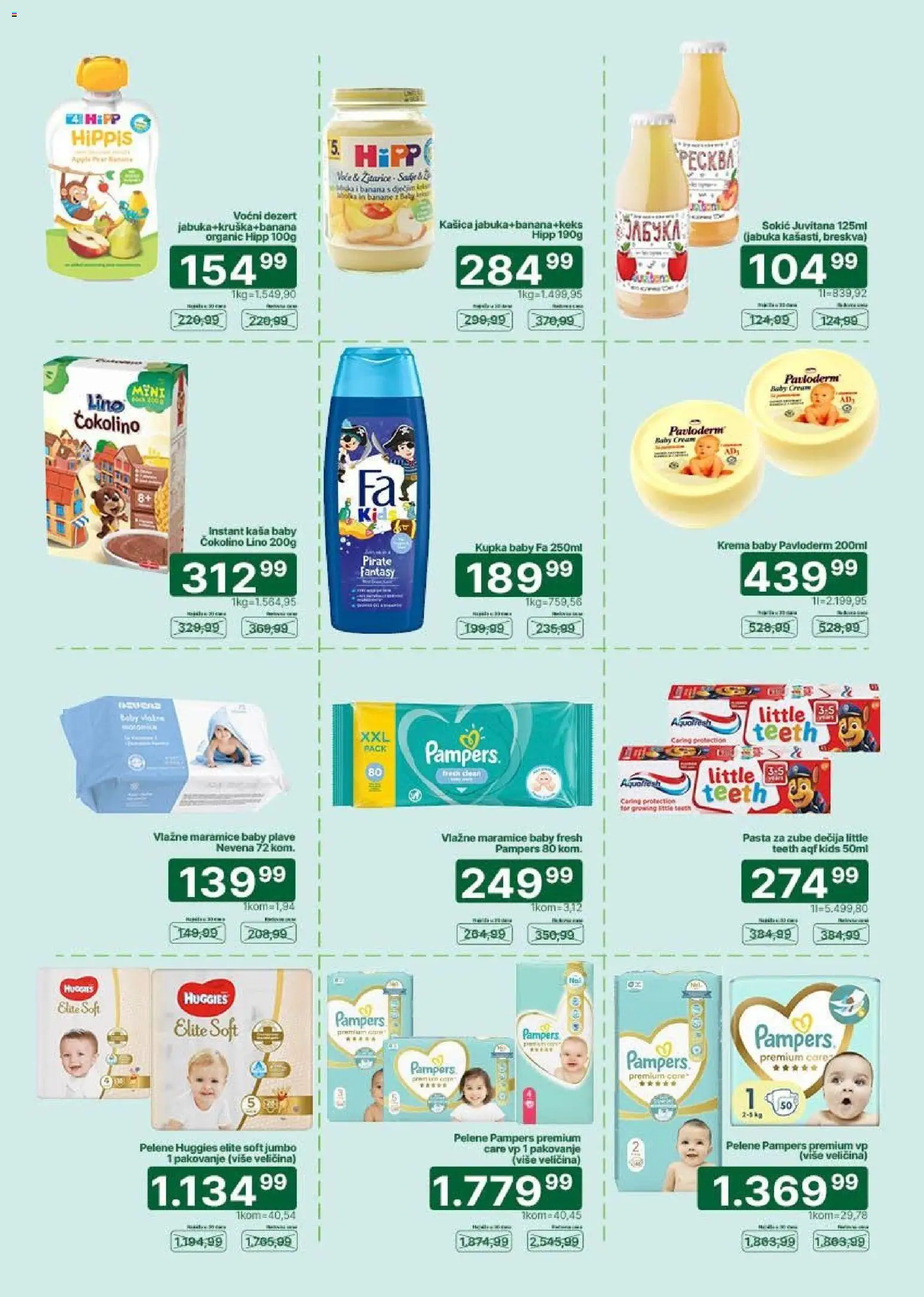 Univerexport katalog - važi od 20.07.2026 | Strana: 25 | Proizvode: Pampers, Krema, Vlažne maramice, Pasta za zube