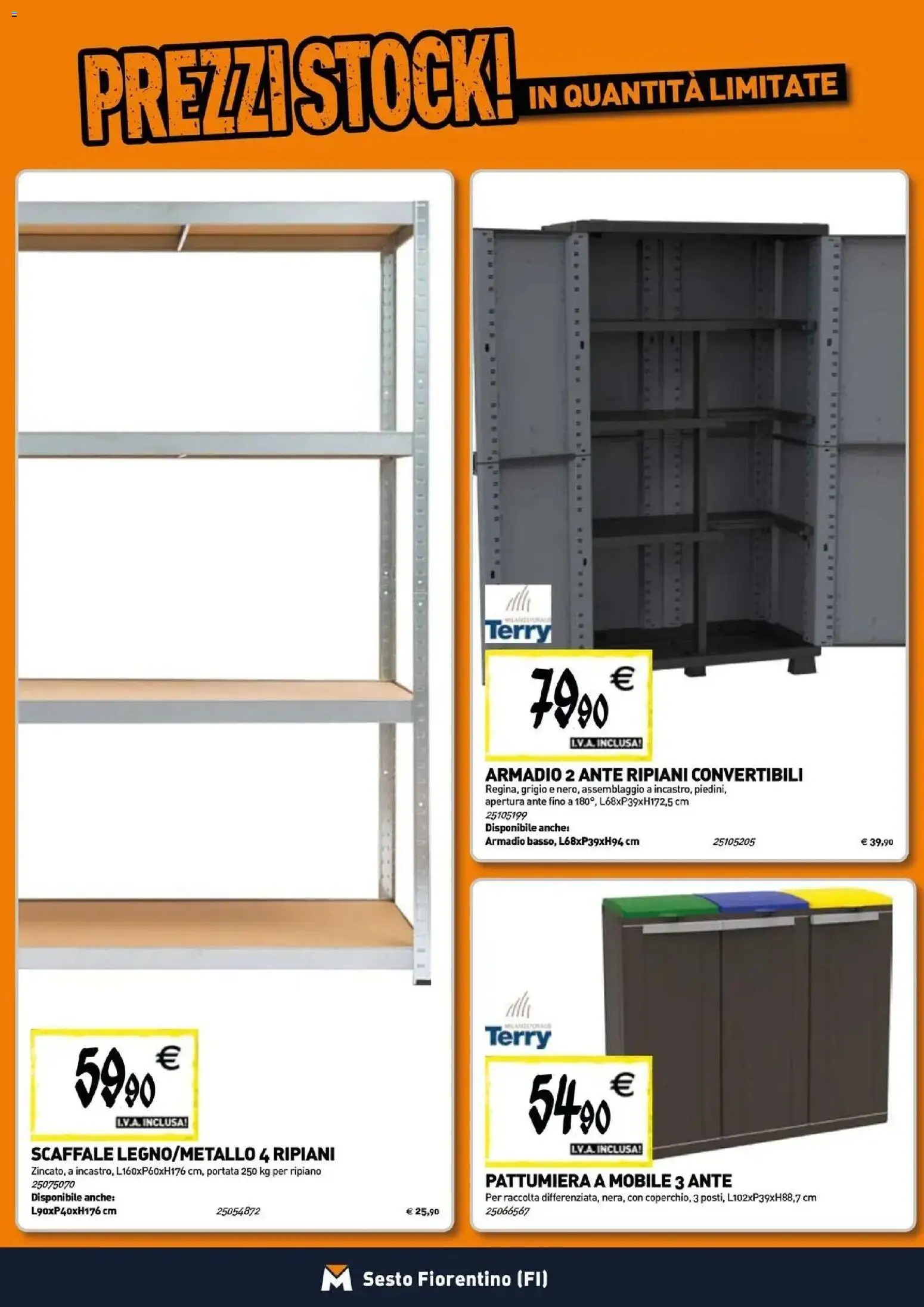 Volantino TECNOMAT del 29/10/2026 | Pagina: 17 | Prodotti: Mobile, Scaffale, Pattumiera, Armadio