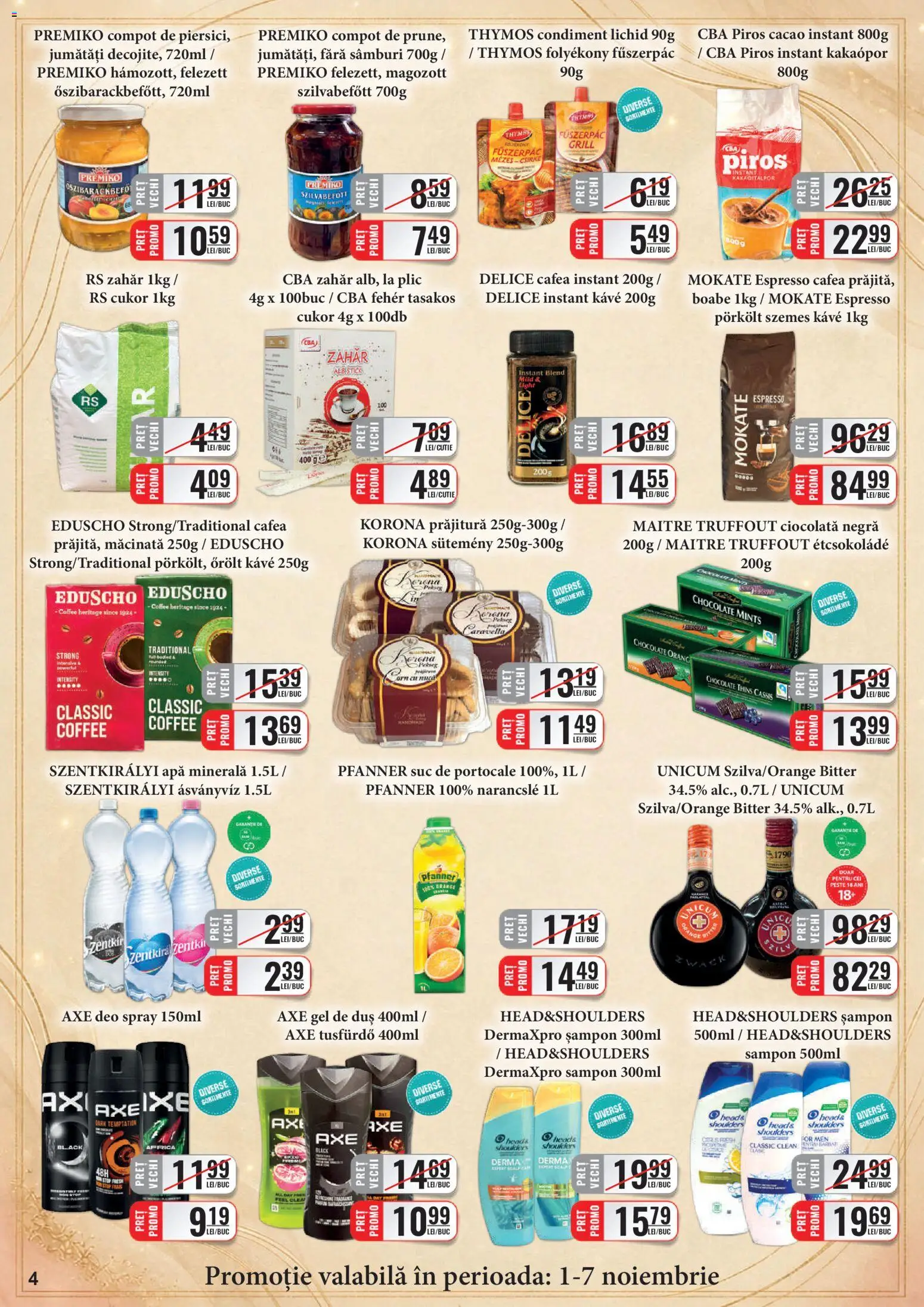 Noul catalog CBA – valabil de la 01.11.2026 | Pagină: 4 | Produse: Clean, Maitre truffout, Cafea, Gel de duș