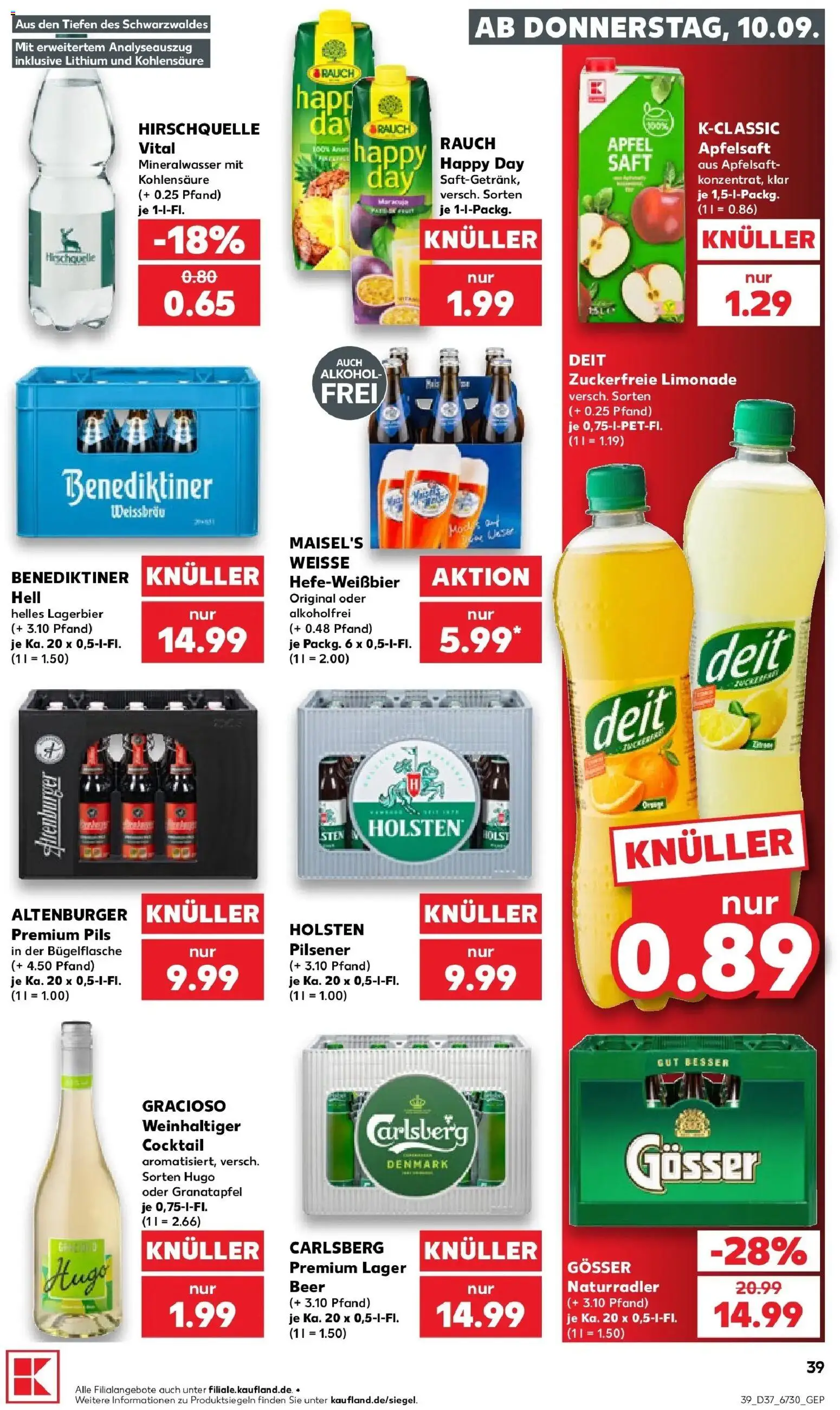 Prospekt Kaufland ab 07.09.2026 » Angebote Online zum Blättern | Seite: 48 | Produkte: Granatapfel, Carlsberg, Mineralwasser, Hugo